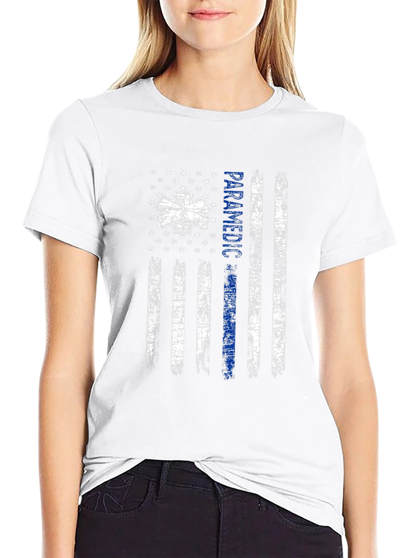 Paramedic American Flag Graphic T-Shirt