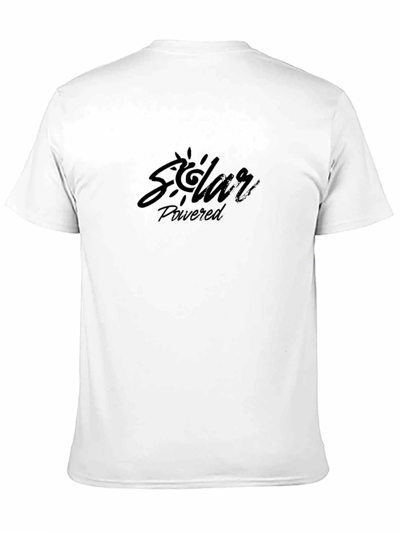 Solar Powered Graphic Tee - Black Cotton T-Shirt