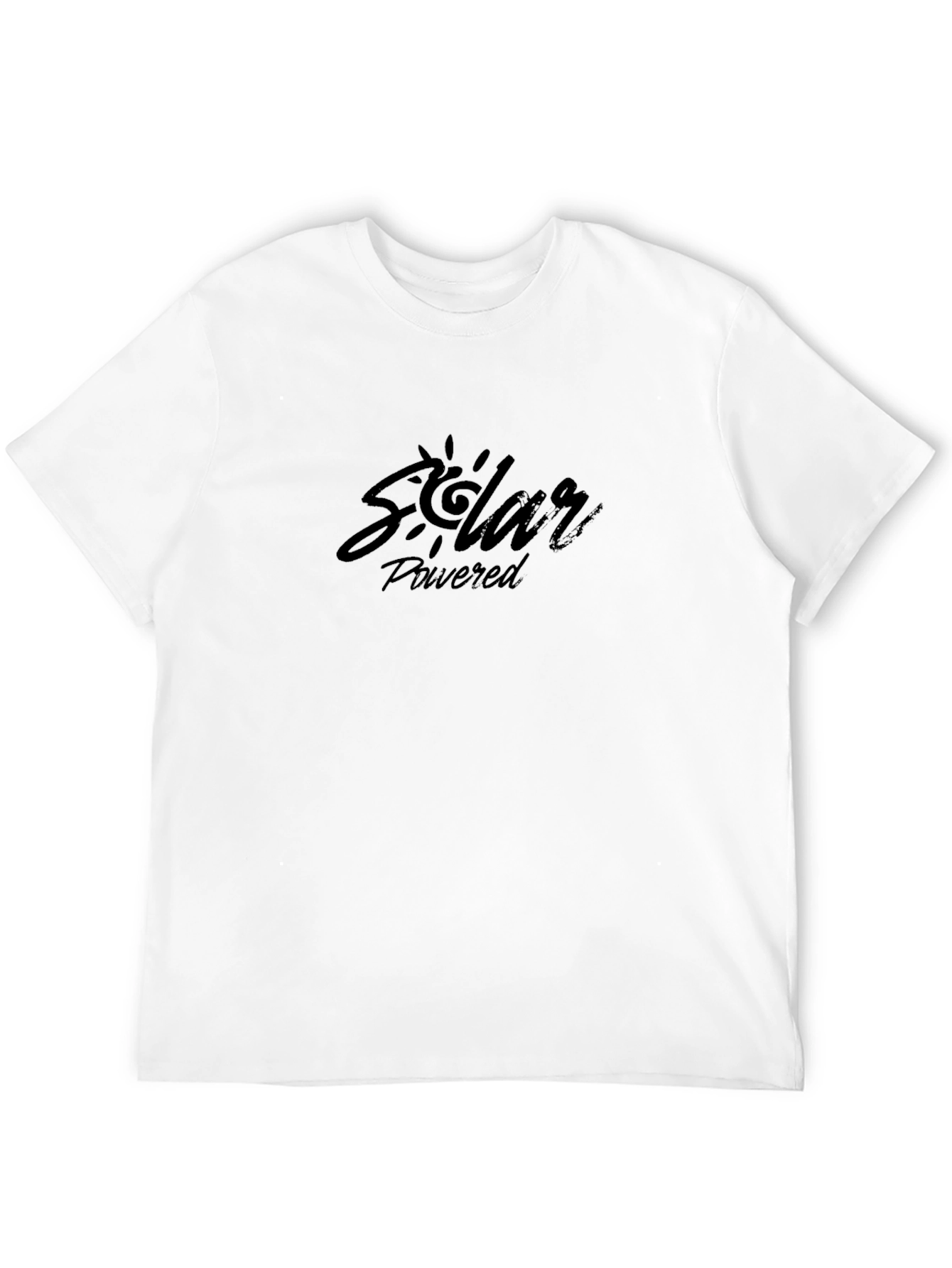 Solar Powered Graphic Tee - Black Cotton T-Shirt