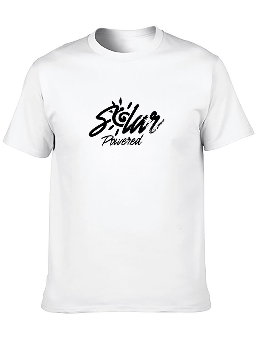 Solar Powered Graphic Tee - Black Cotton T-Shirt