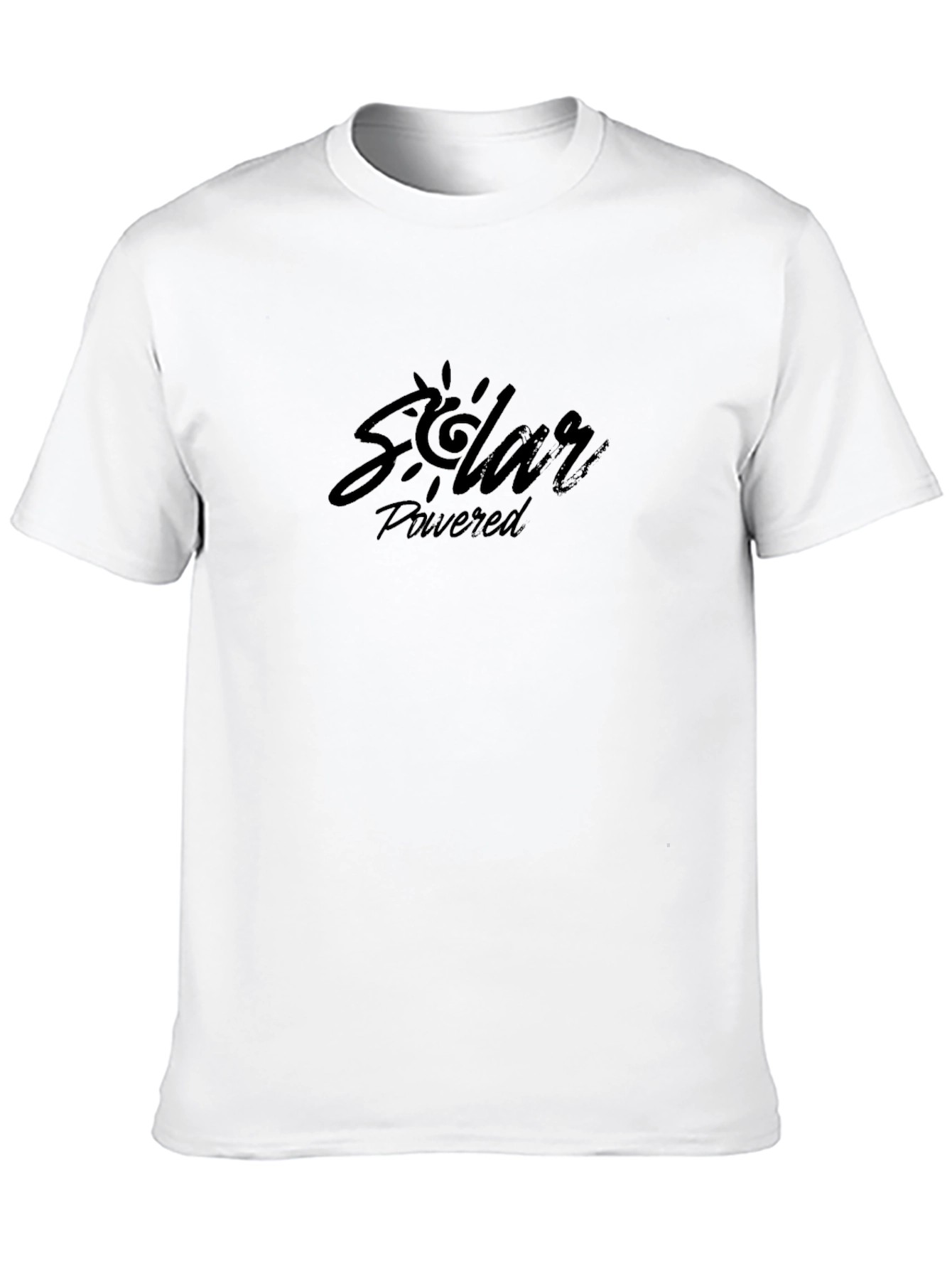 Solar Powered Graphic Tee - Black Cotton T-Shirt