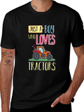 Boys Tractor Lover Graphic Tee