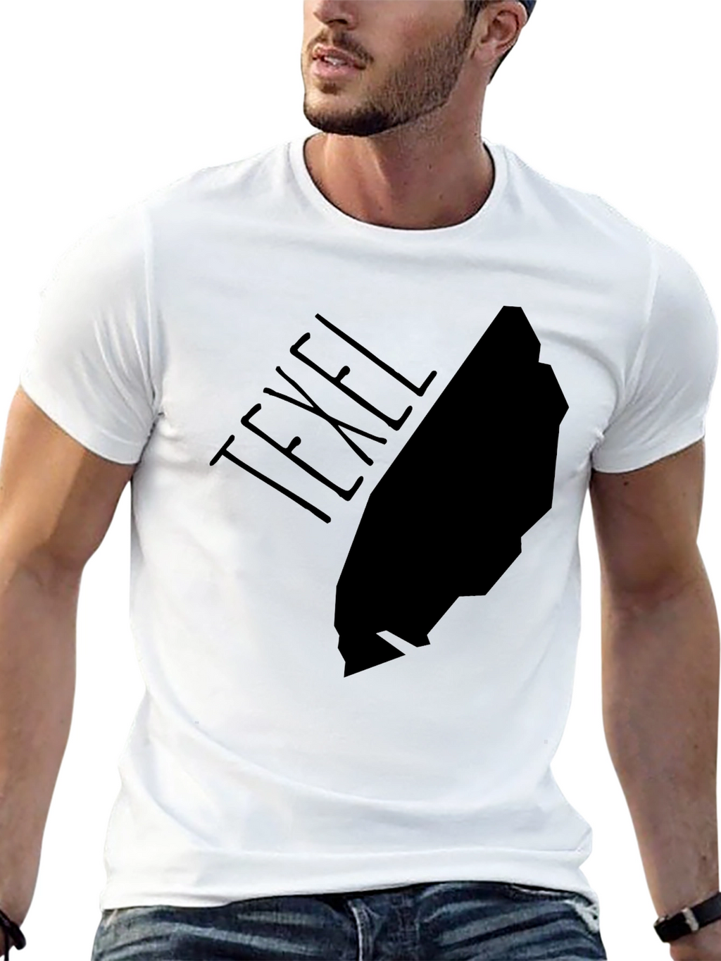 Texel Island Graphic Tee - Black Cotton T-Shirt