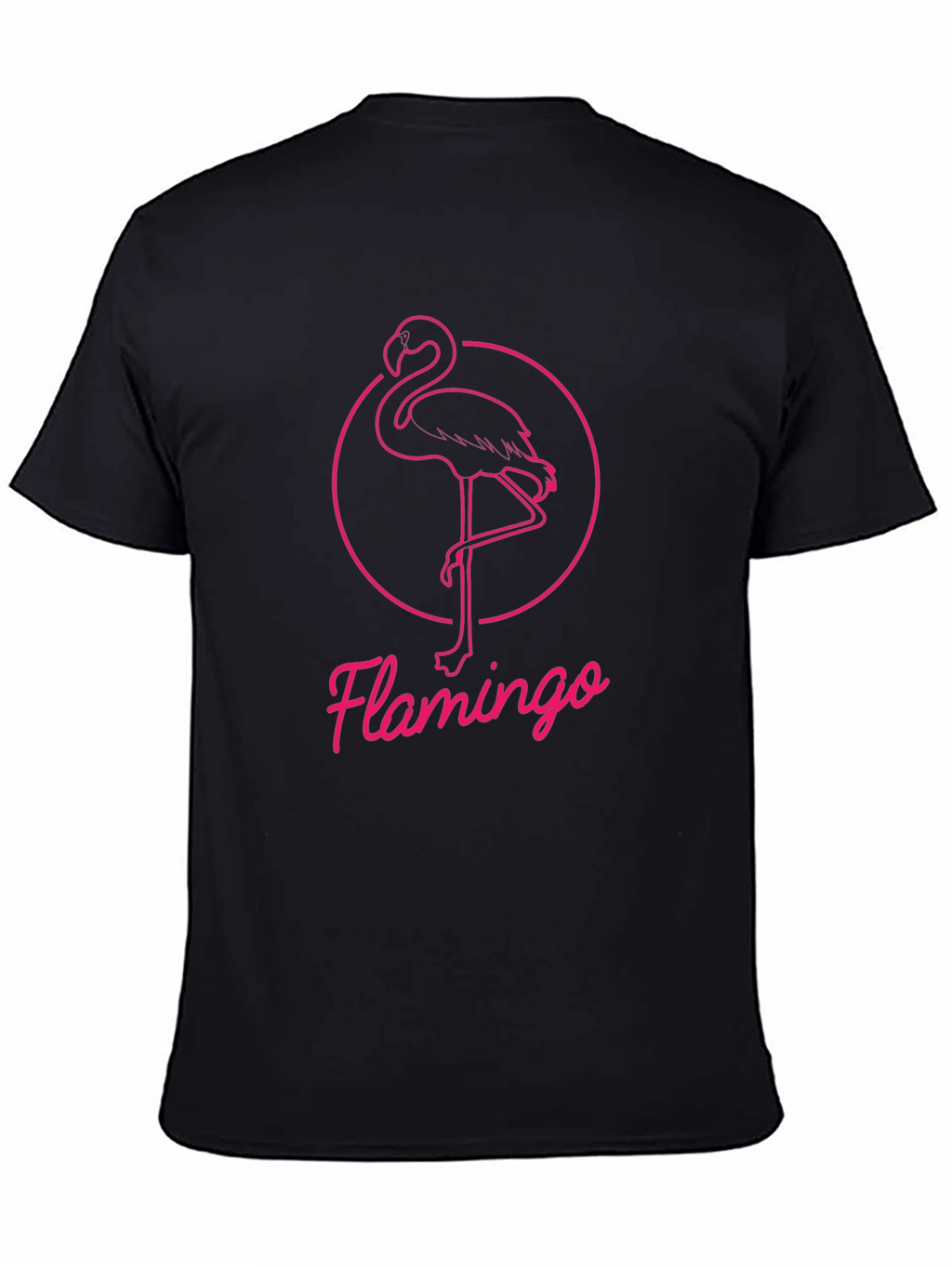 Pink Flamingo Graphic Tee - Stylish Black T-Shirt