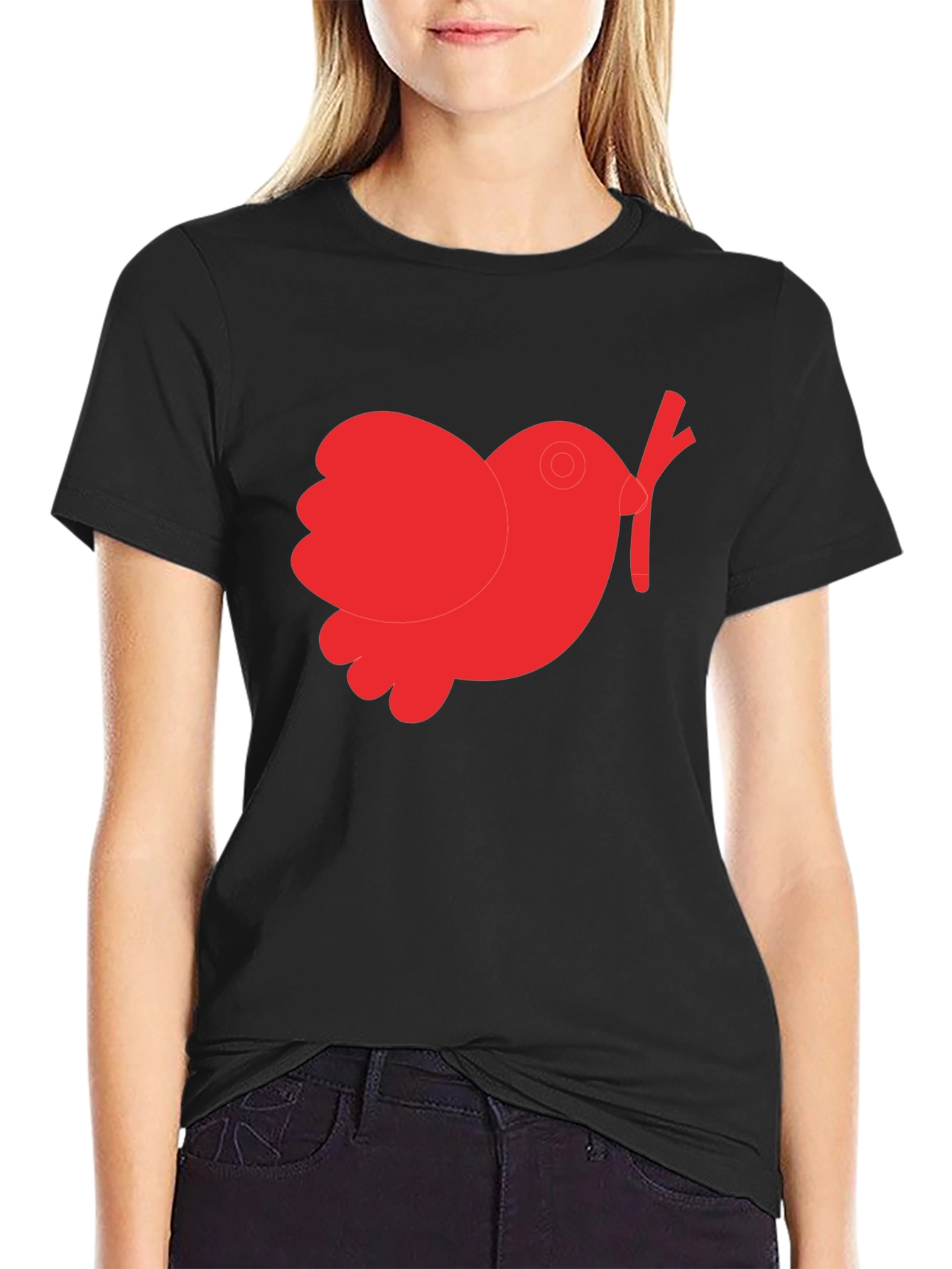 Peace Dove Graphic Tee - Black