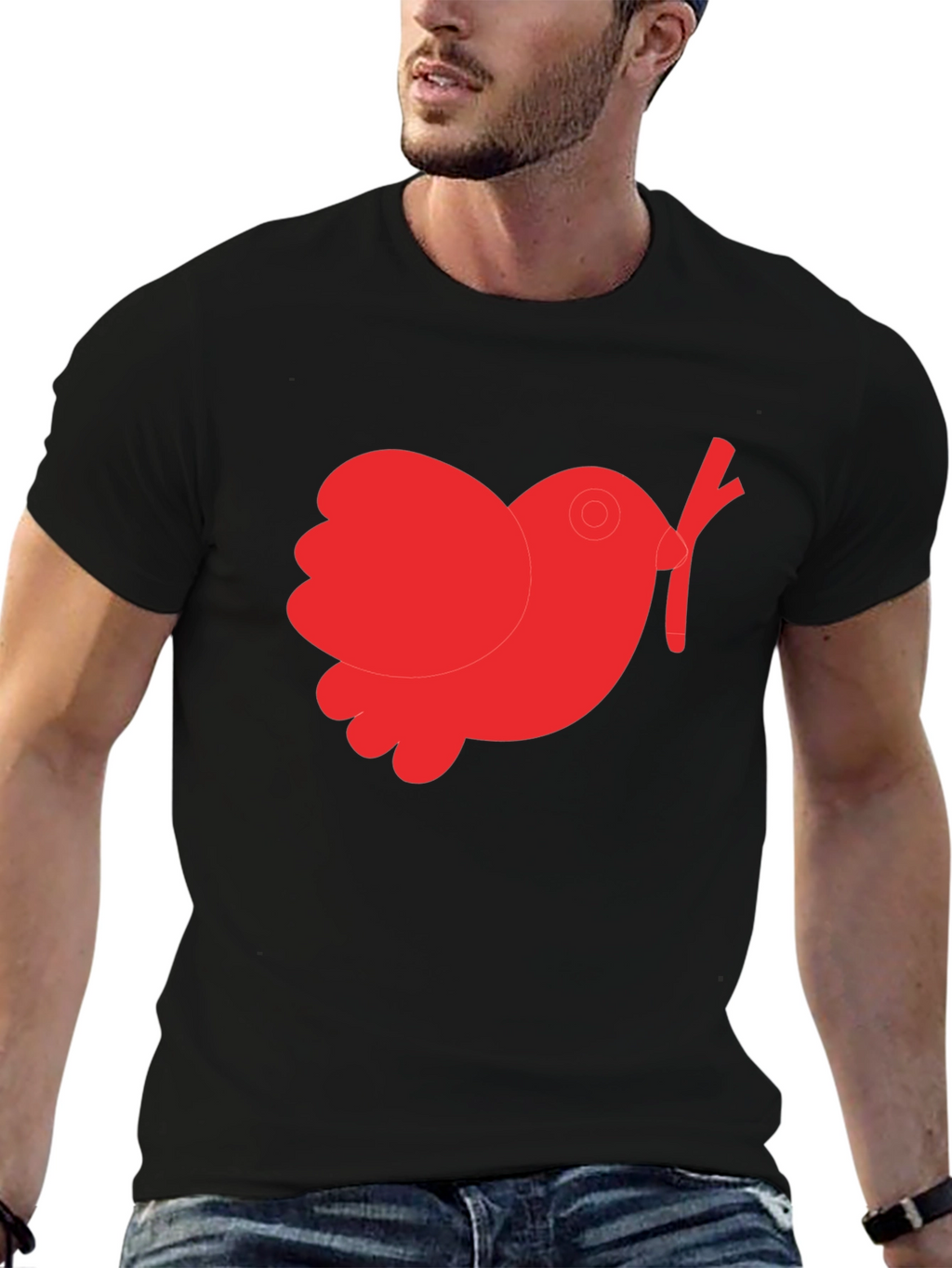 Peace Dove Graphic Tee - Black