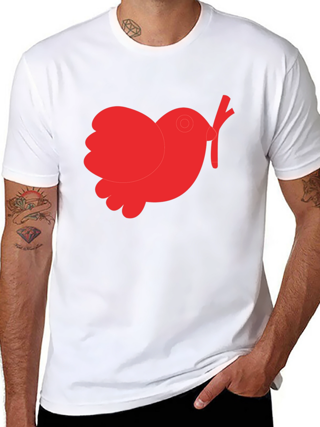 Peace Dove Graphic Tee - Black