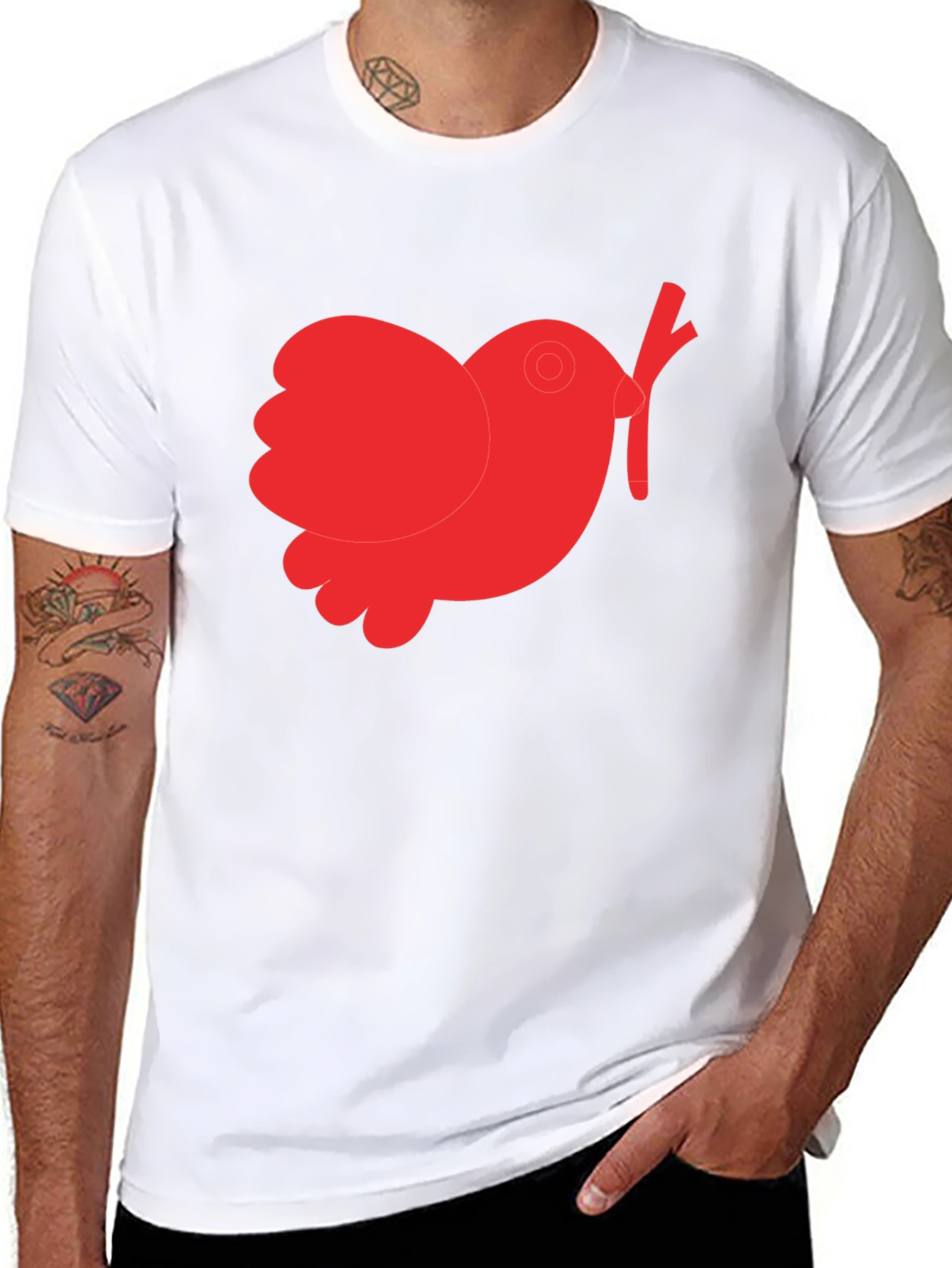 Peace Dove Graphic Tee - Black