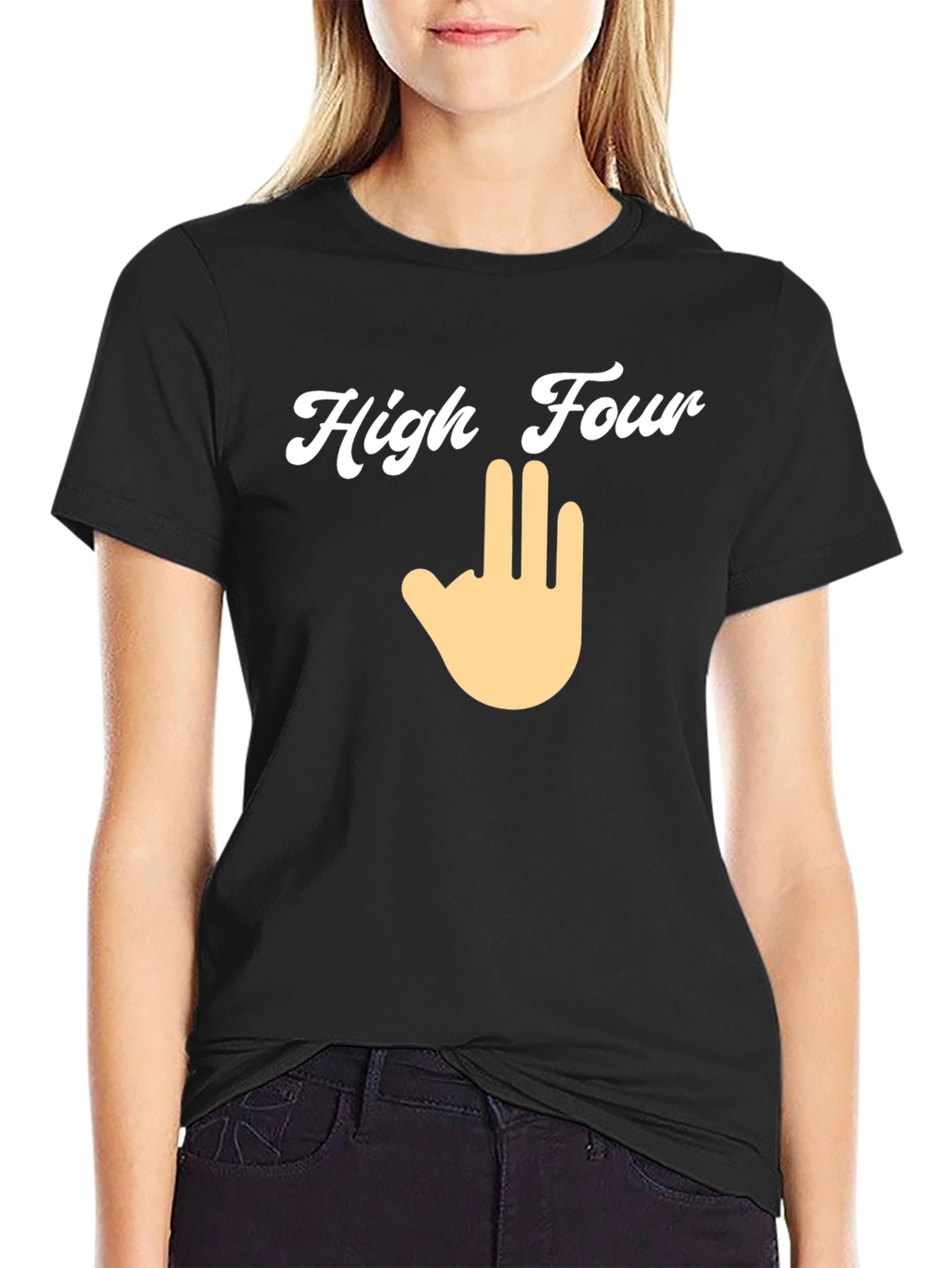 High Four Novelty Graphic T-Shirt