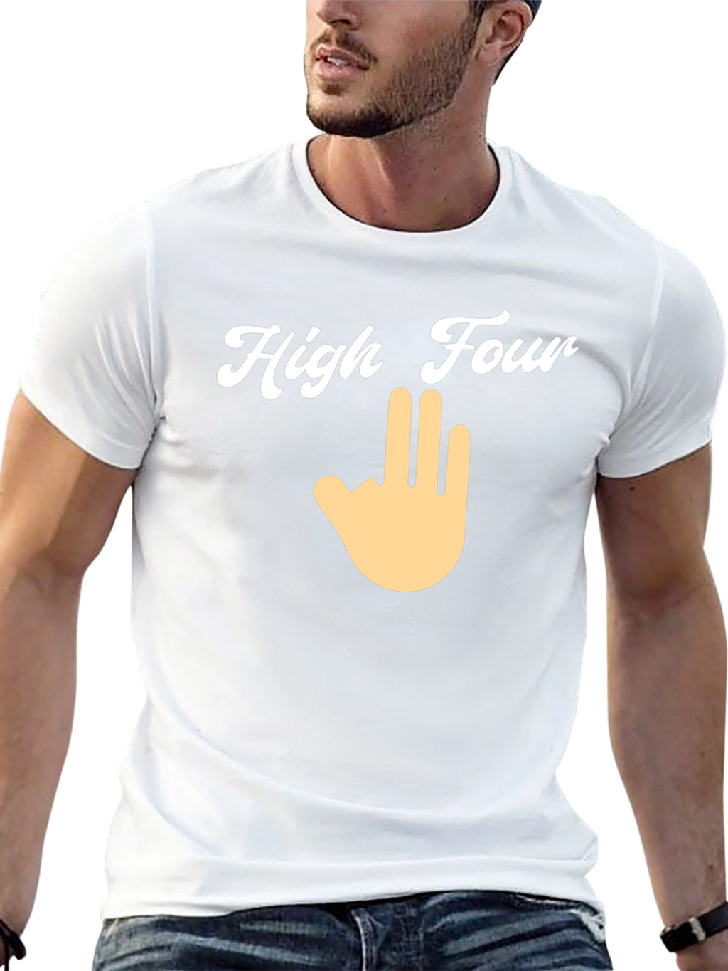 High Four Novelty Graphic T-Shirt