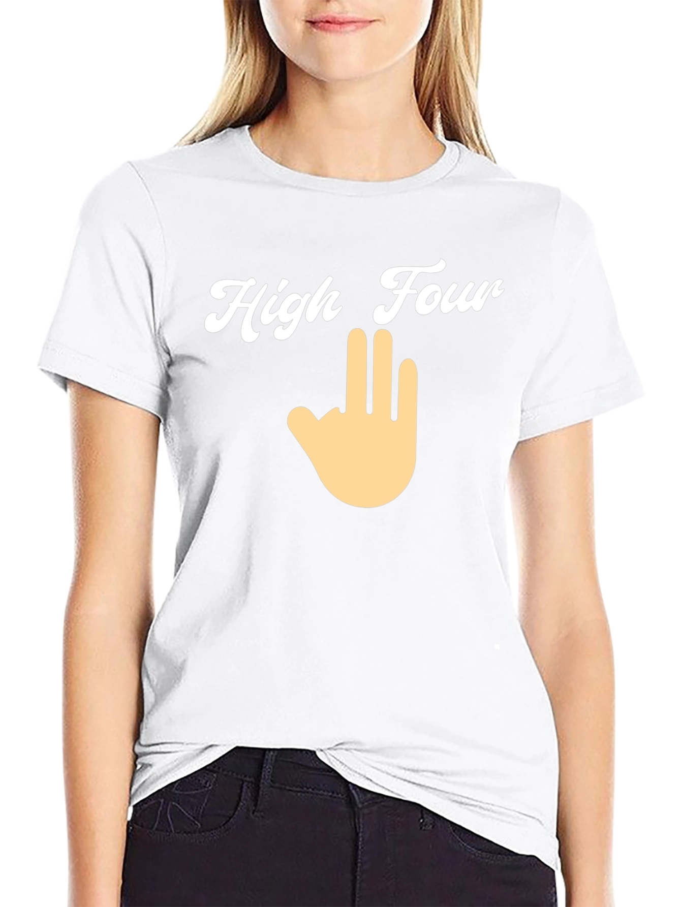 High Four Novelty Graphic T-Shirt