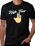 High Four Novelty Graphic T-Shirt