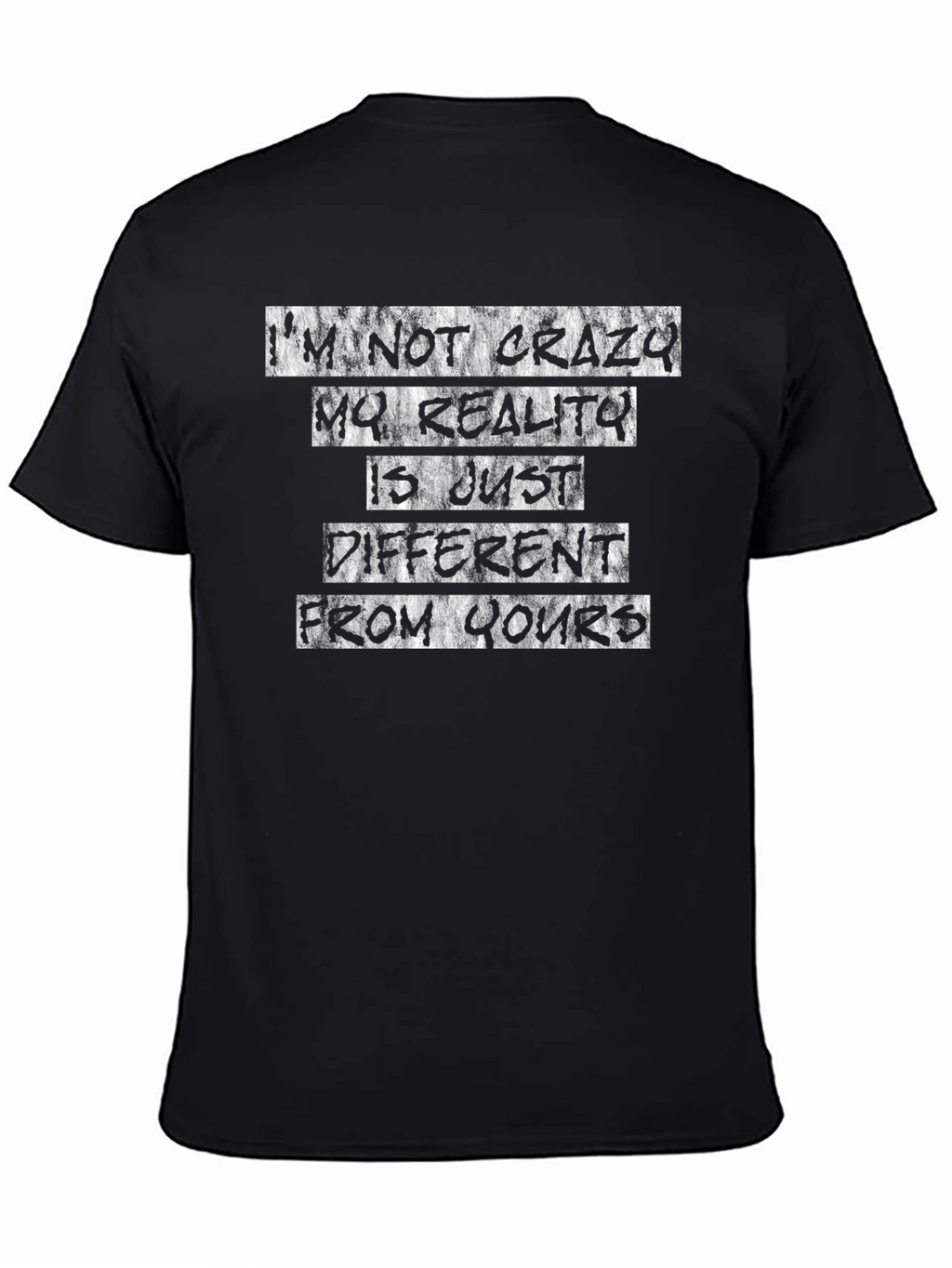 Crazy Reality Graphic T-Shirt - Black