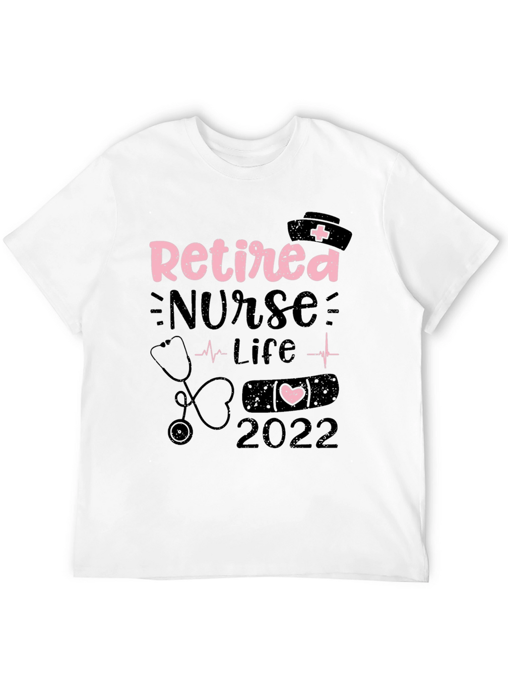 Retired Nurse Life 2022 Black Graphic Tee