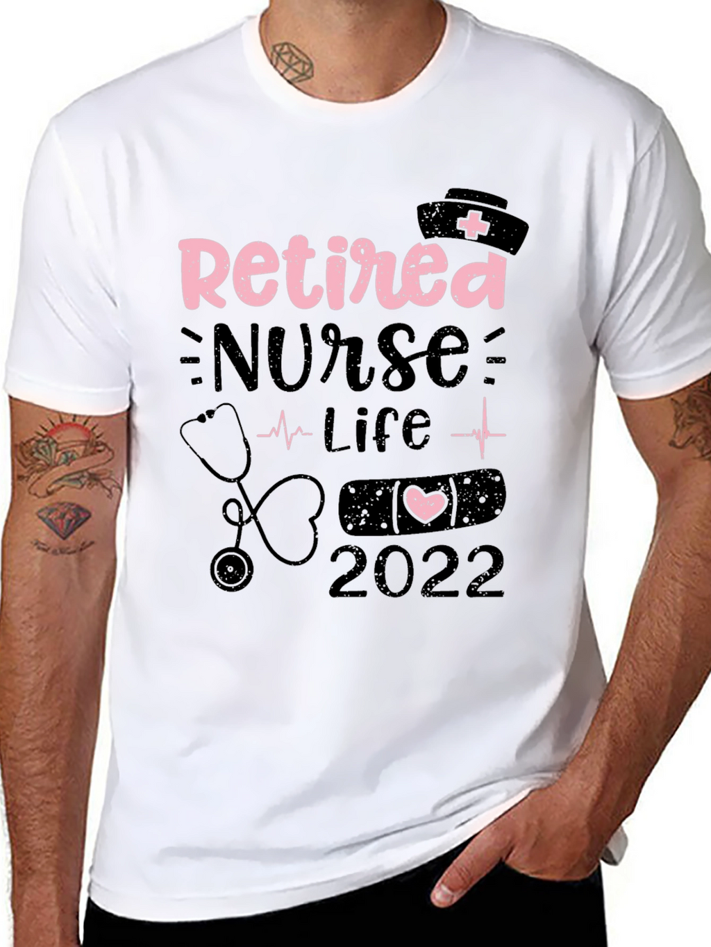 Retired Nurse Life 2022 Black Graphic Tee