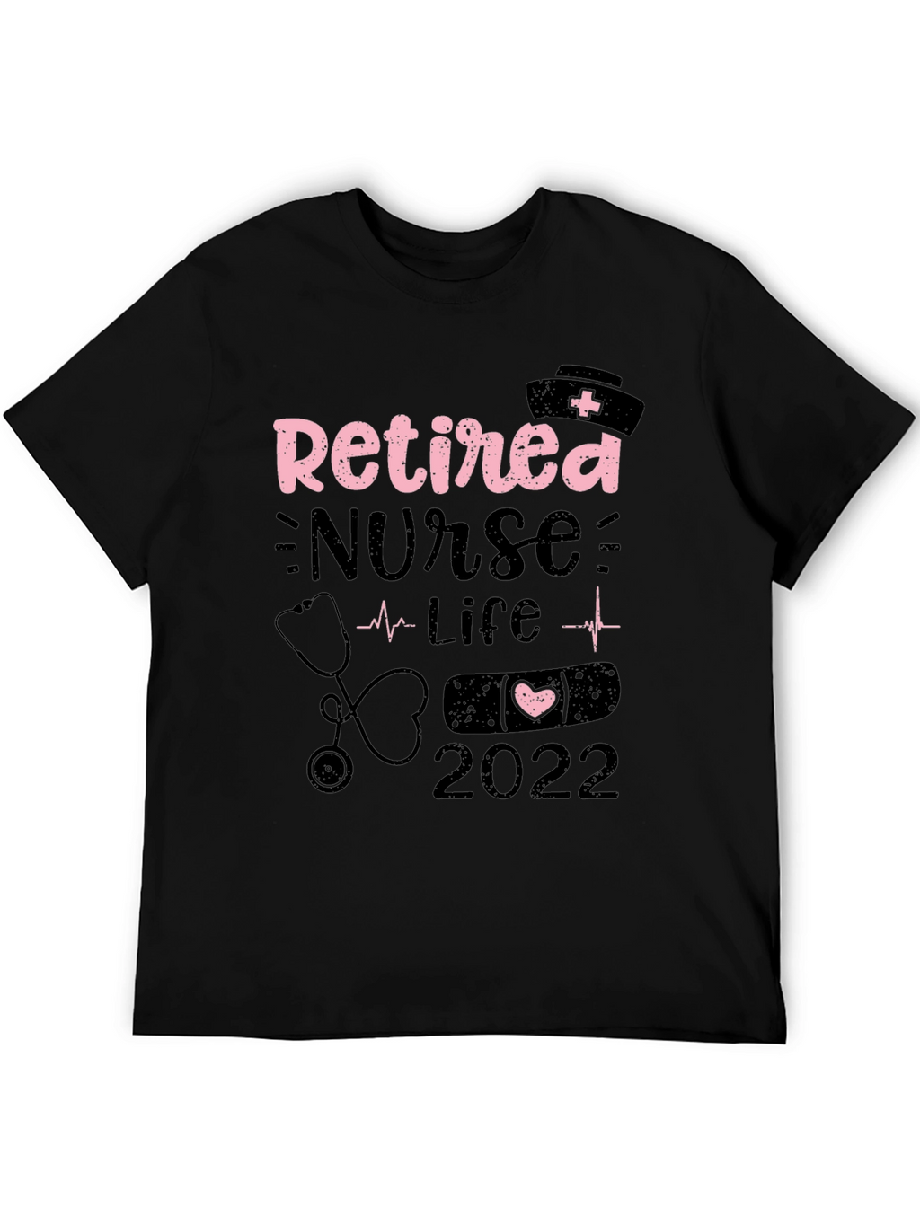 Retired Nurse Life 2022 Black Graphic Tee