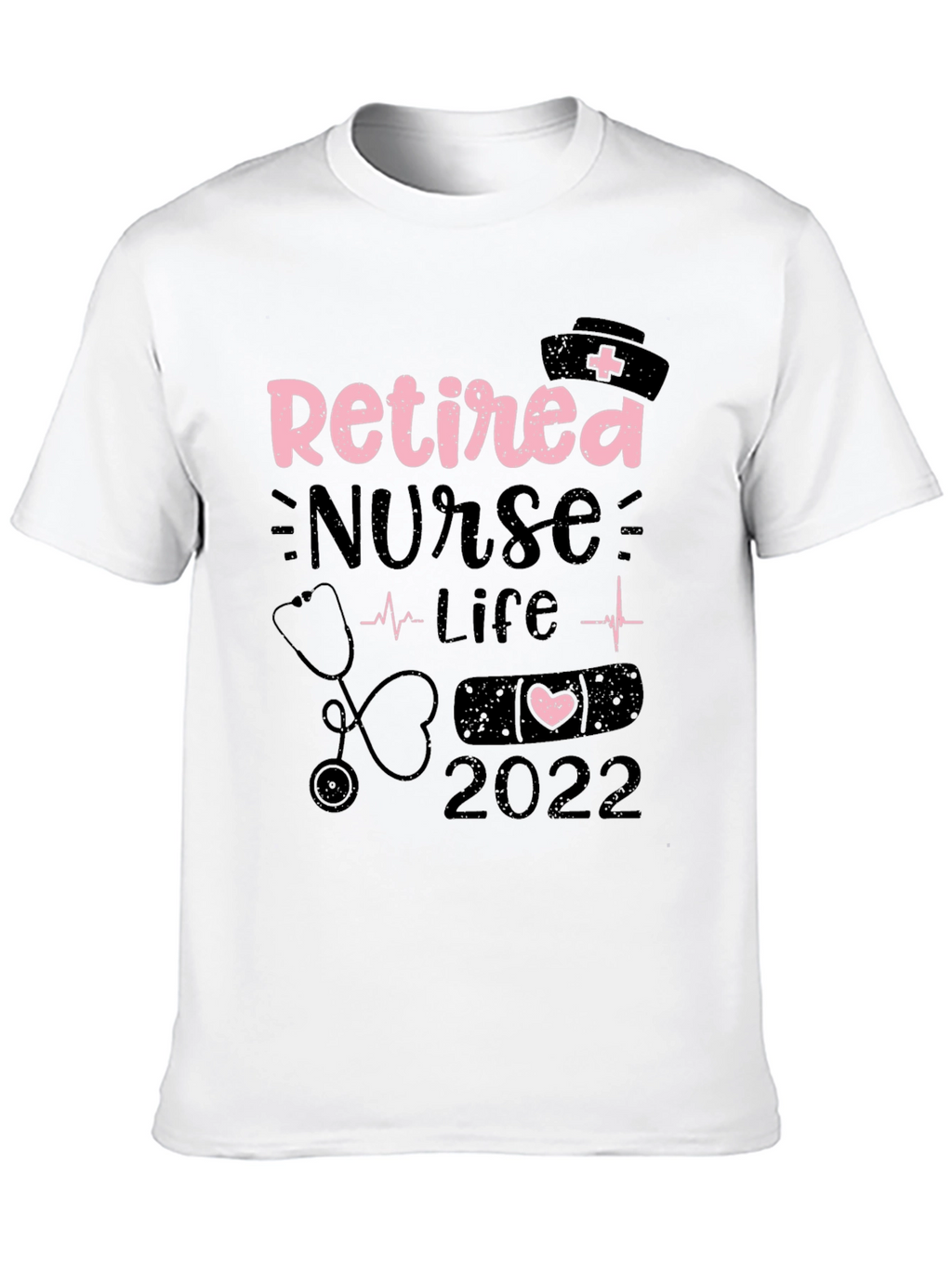 Retired Nurse Life 2022 Black Graphic Tee