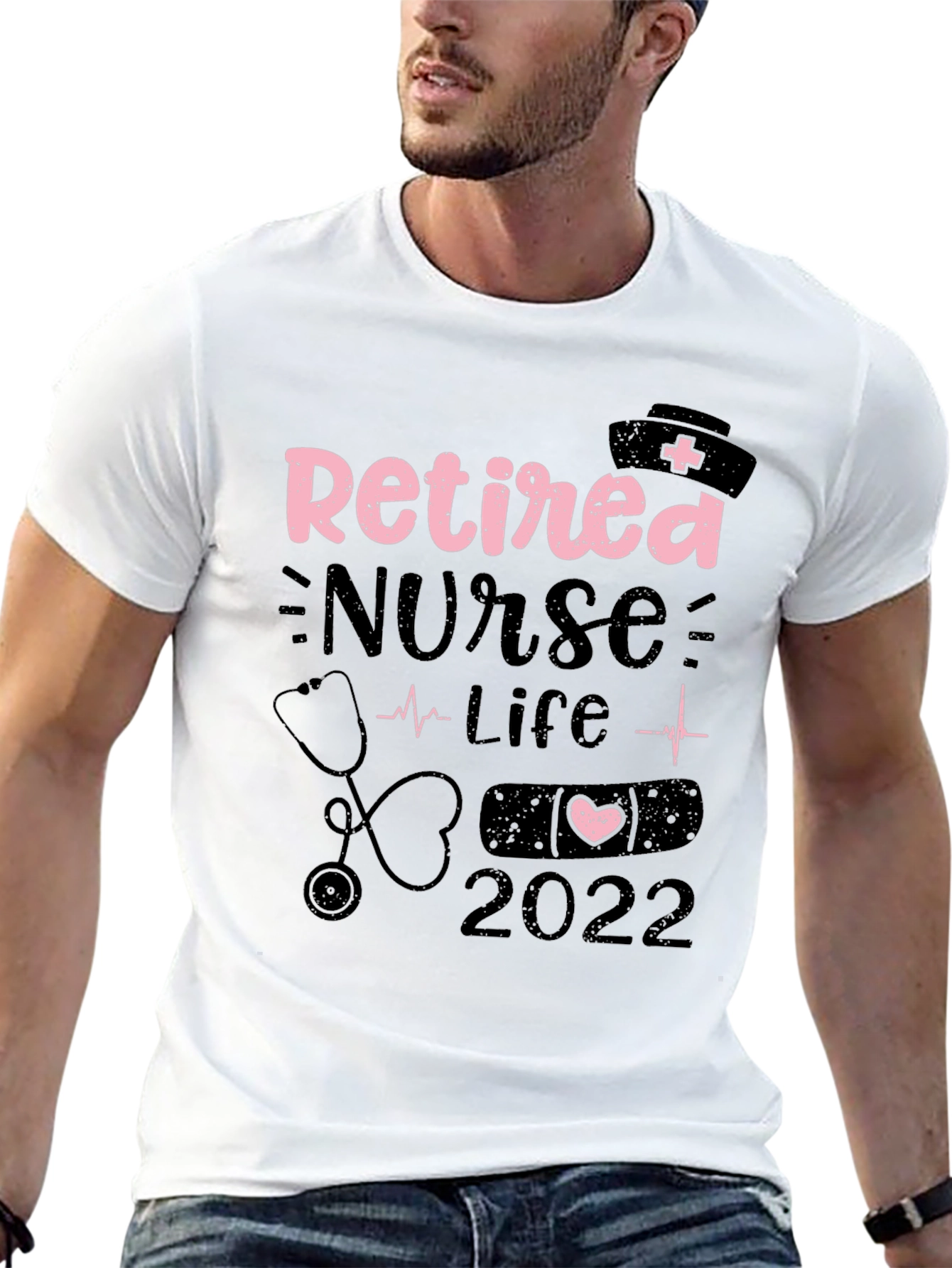 Retired Nurse Life 2022 Black Graphic Tee
