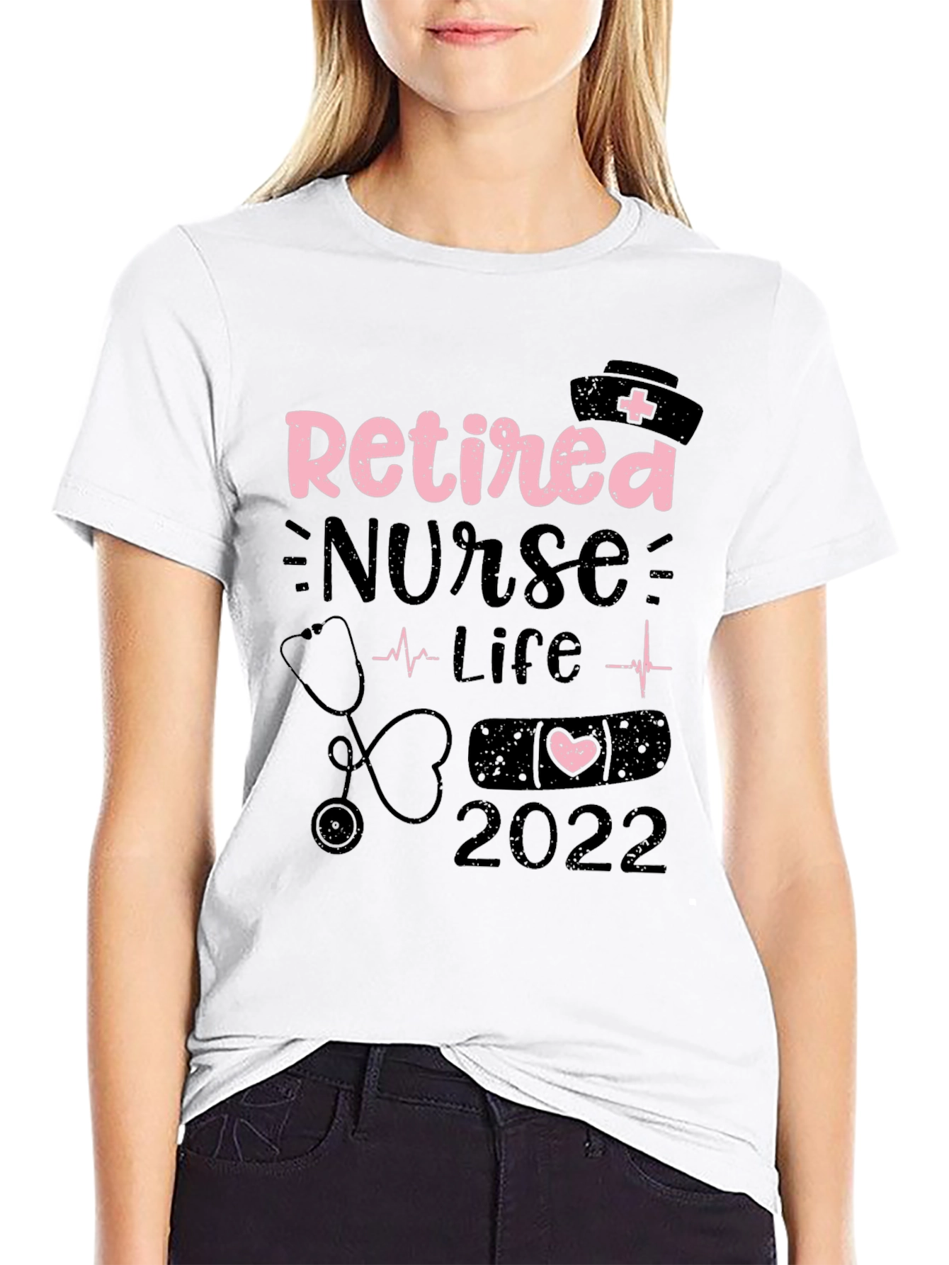 Retired Nurse Life 2022 Black Graphic Tee