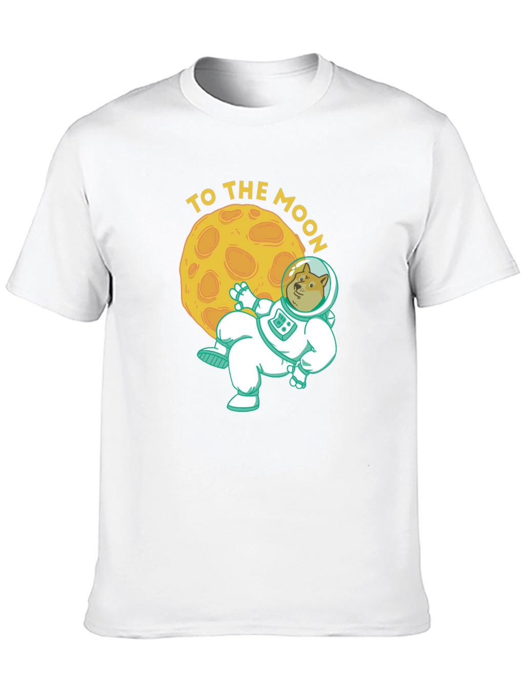 Doge To The Moon Black Graphic Tee