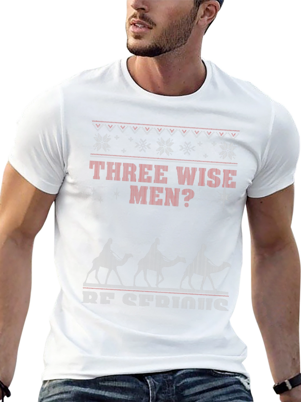 Three Wise Men Funny Ugly Christmas T-Shirt