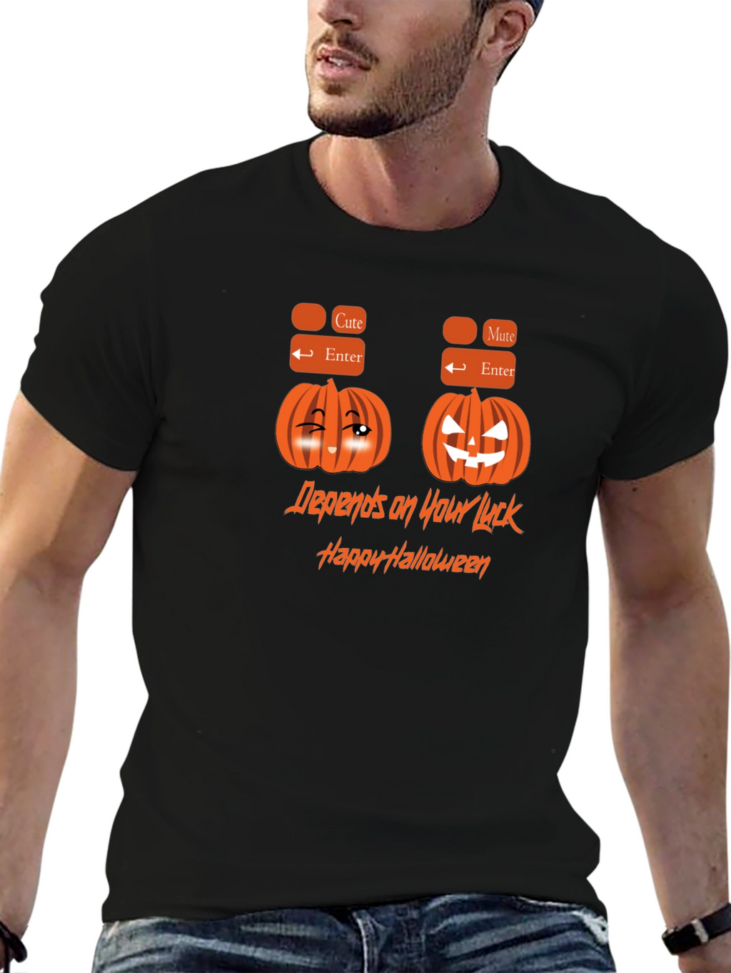 Halloween Pumpkin Graphic T-Shirt
