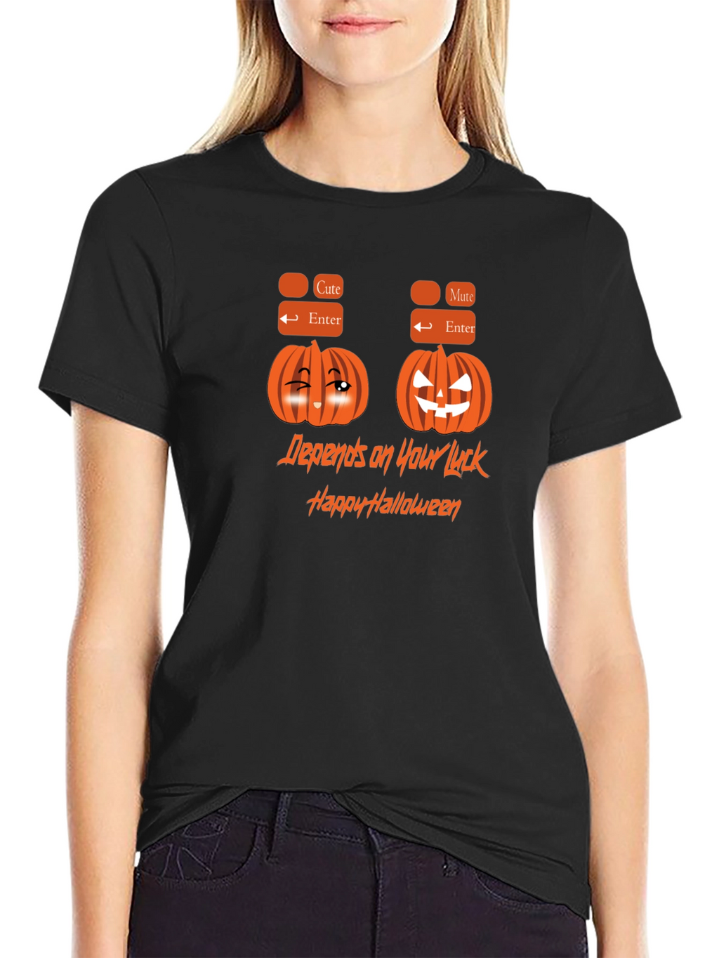 Halloween Pumpkin Graphic T-Shirt