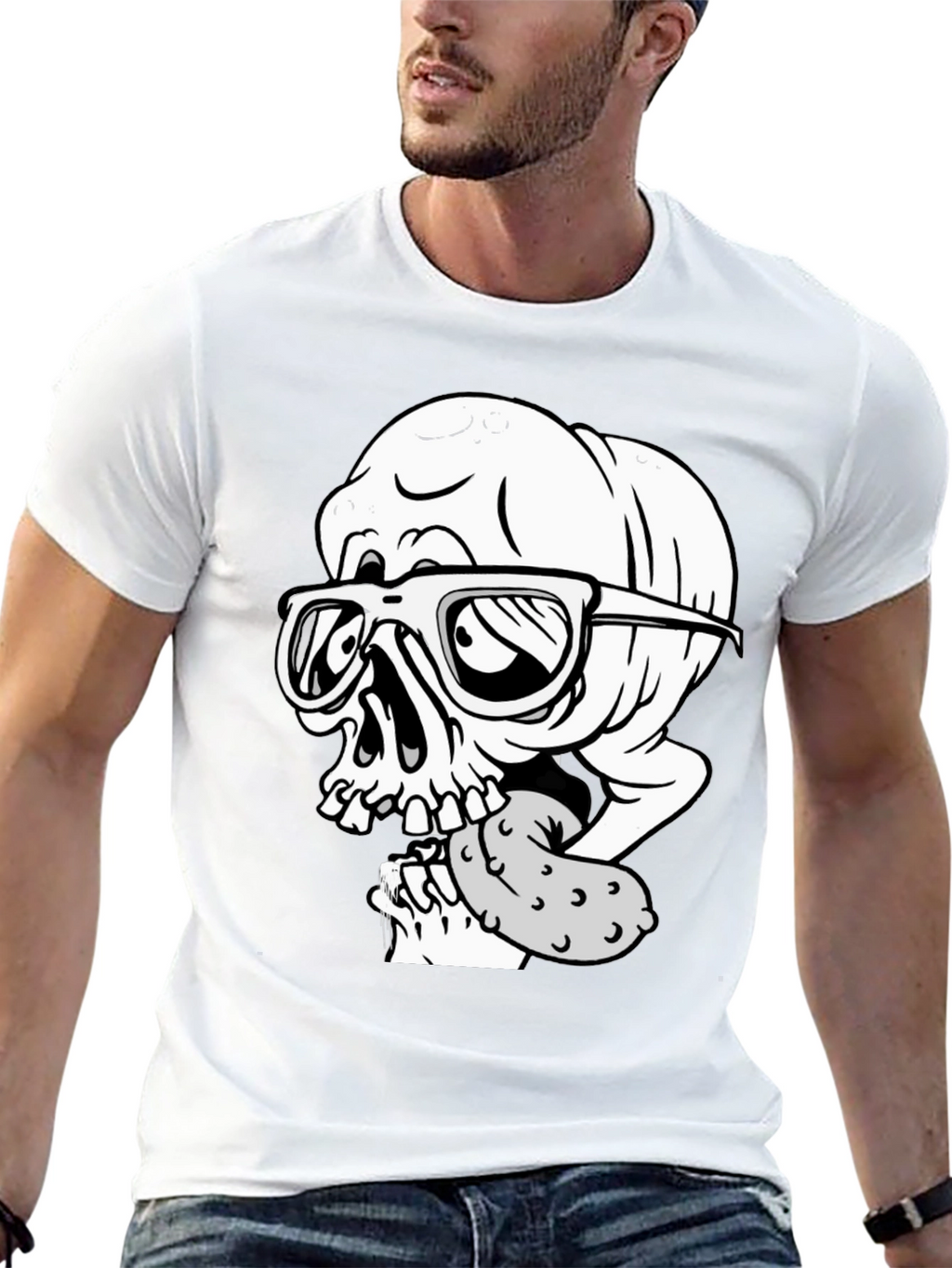 Skull with Pickle Graphic Tee