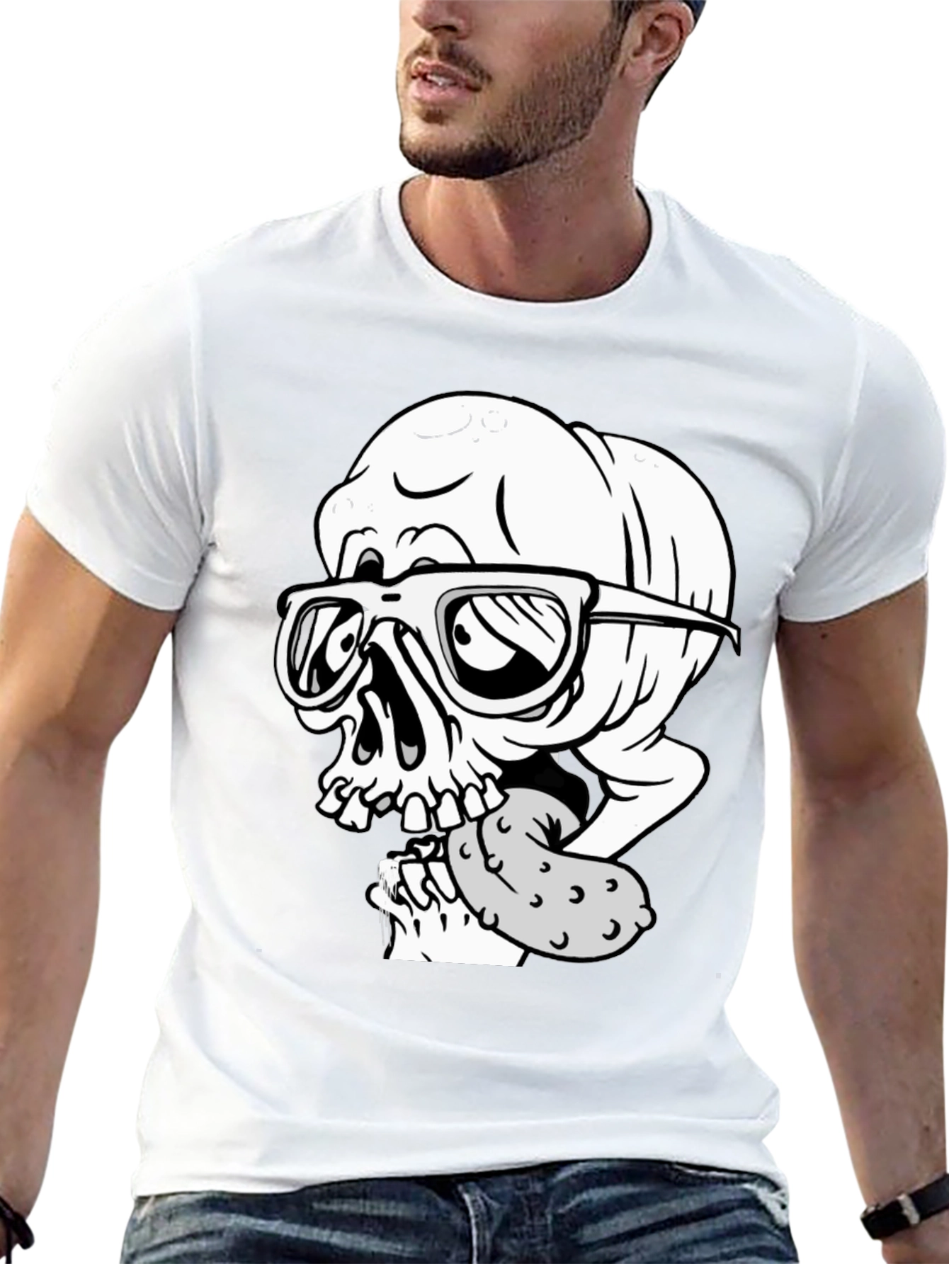Skull with Pickle Graphic Tee