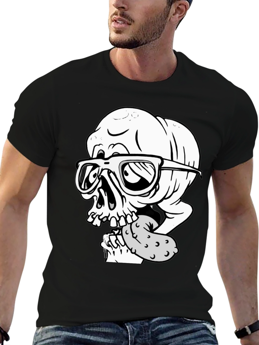 Skull with Pickle Graphic Tee