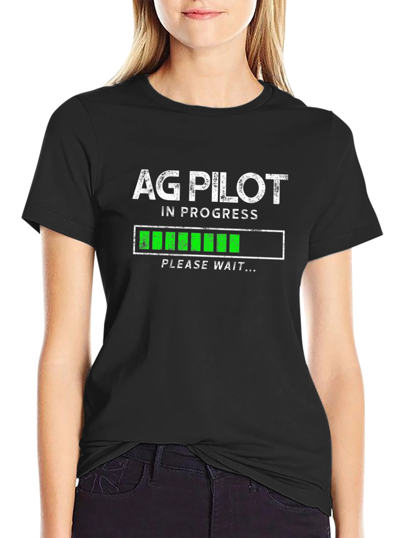 Ag Pilot In Progress Funny Graphic T-Shirt