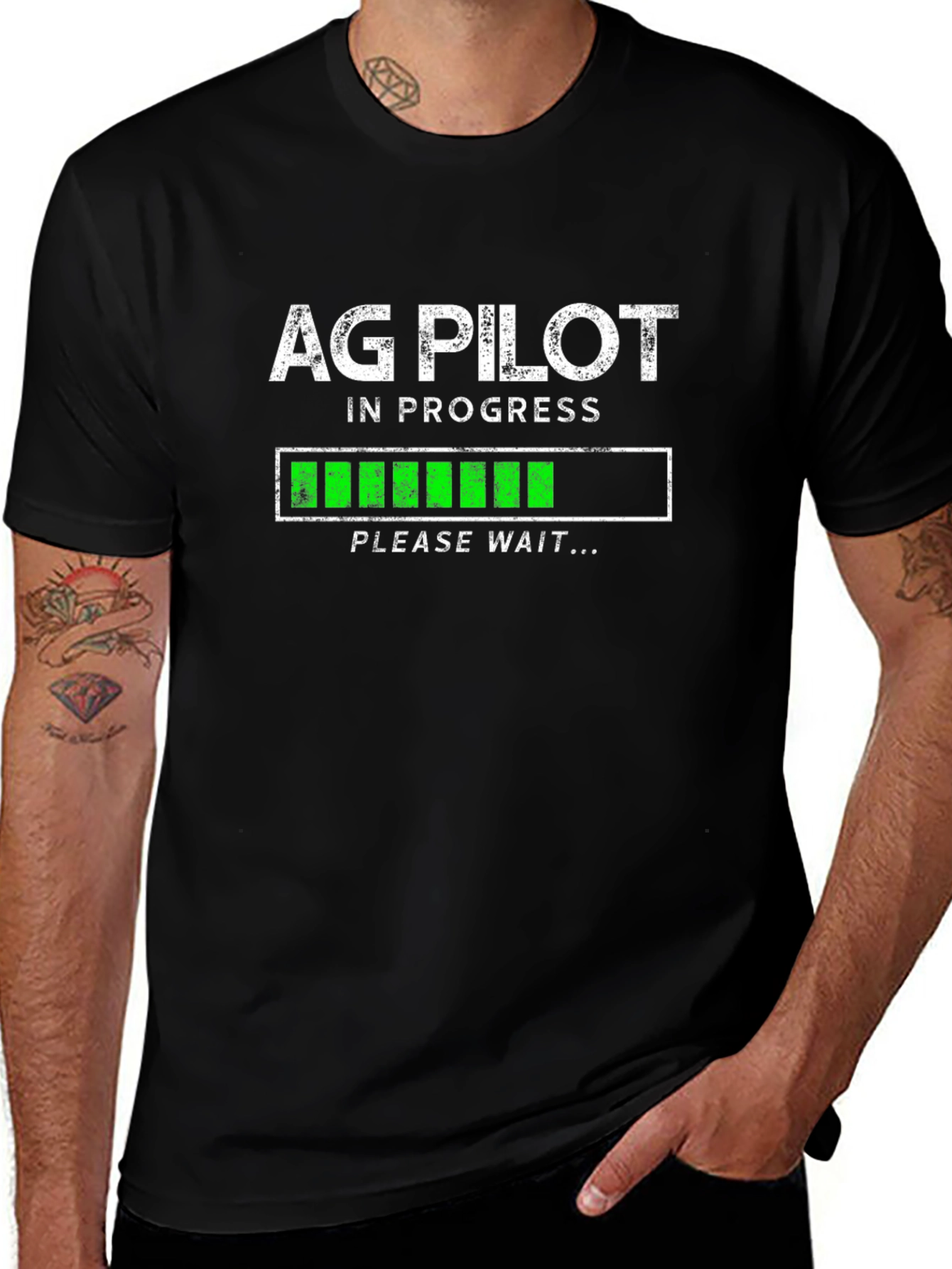 Ag Pilot In Progress Funny Graphic T-Shirt