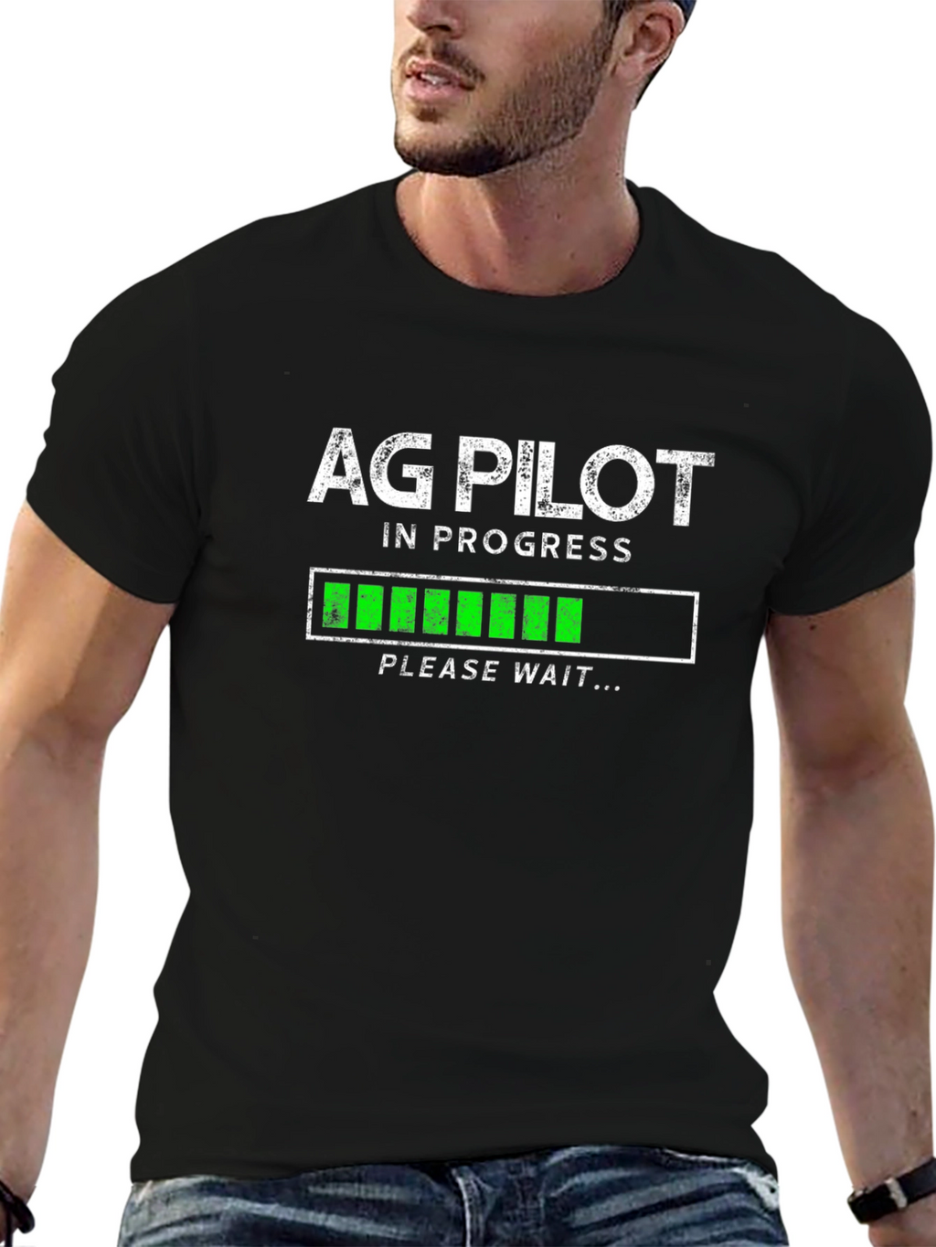 Ag Pilot In Progress Funny Graphic T-Shirt