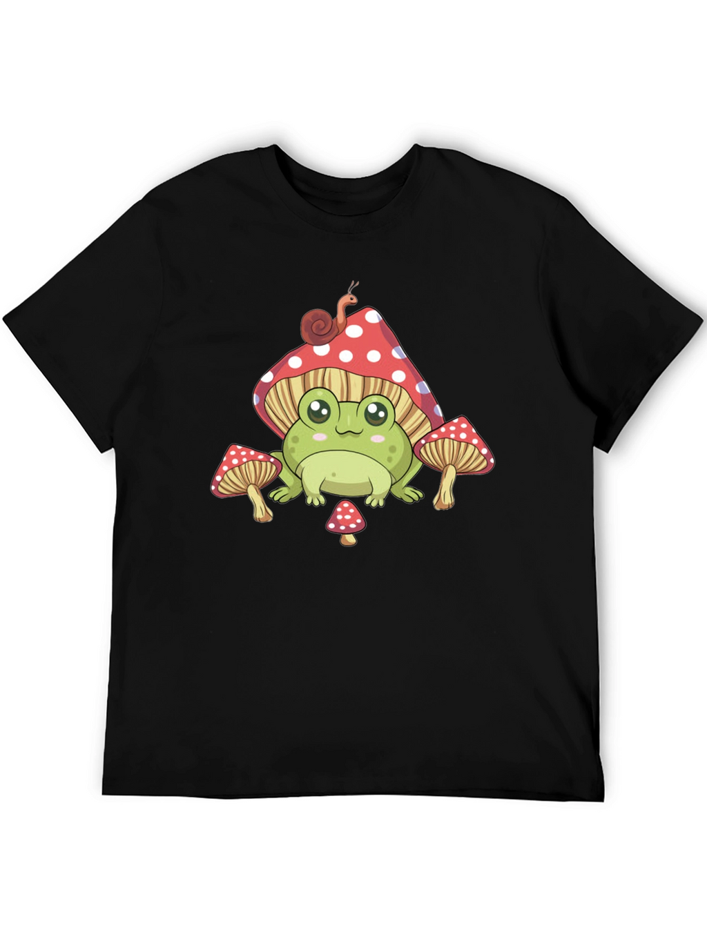Frog Mushroom T-Shirt - Cute Cartoon Style
