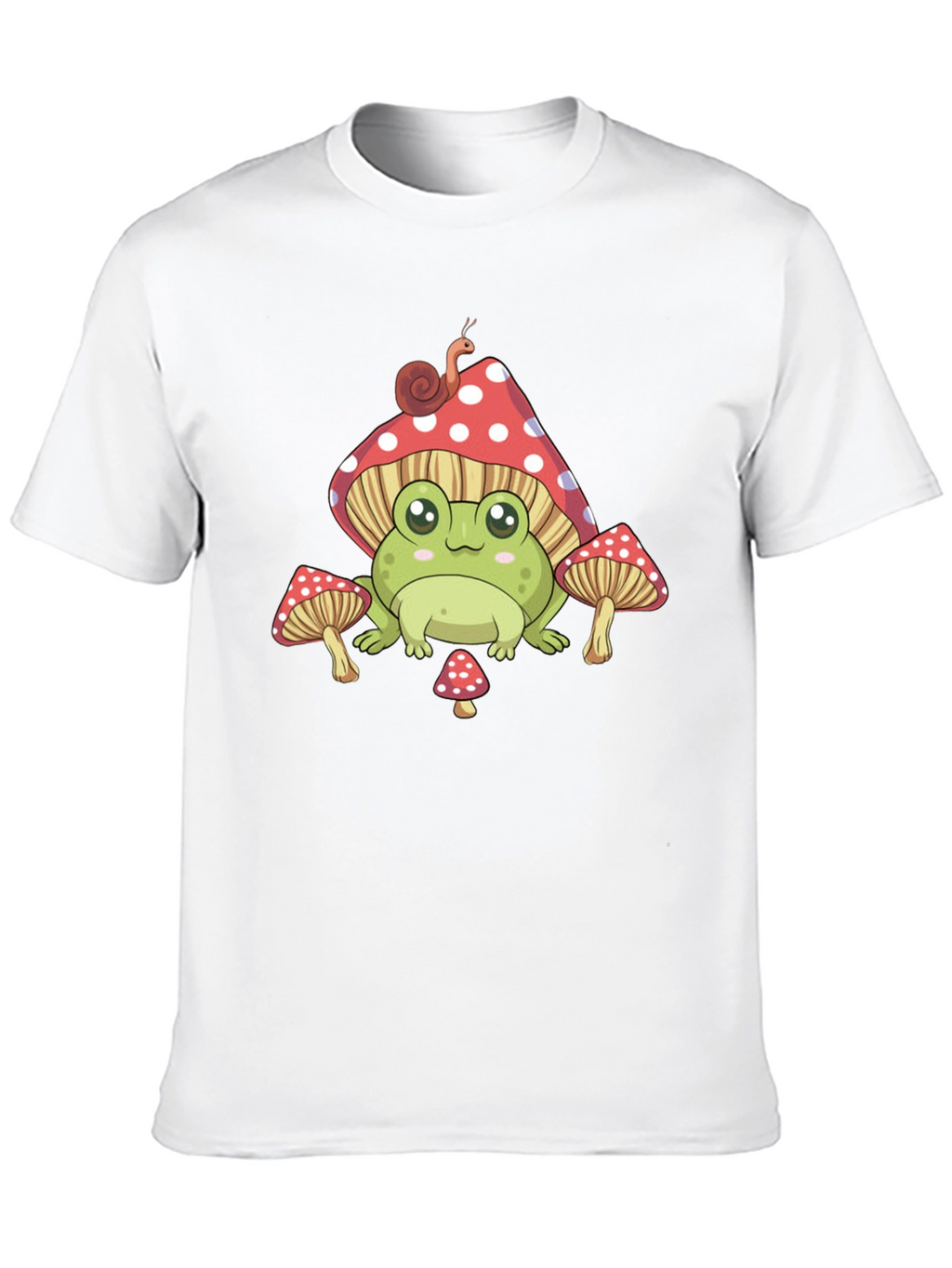 Frog Mushroom T-Shirt - Cute Cartoon Style