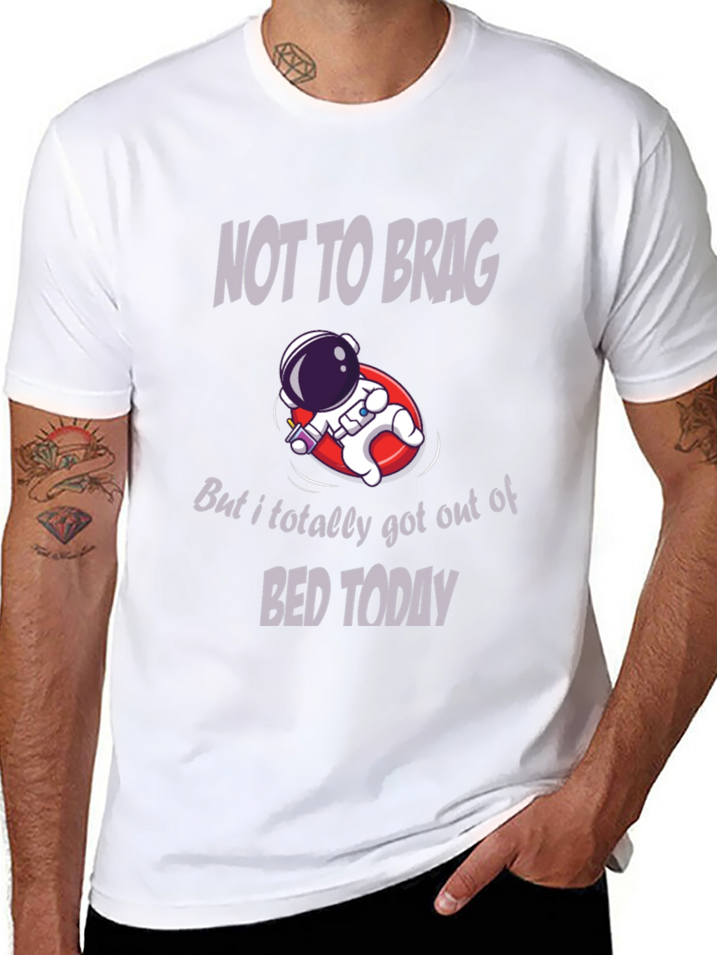 Humorous Astronaut T-Shirt: Not to Brag