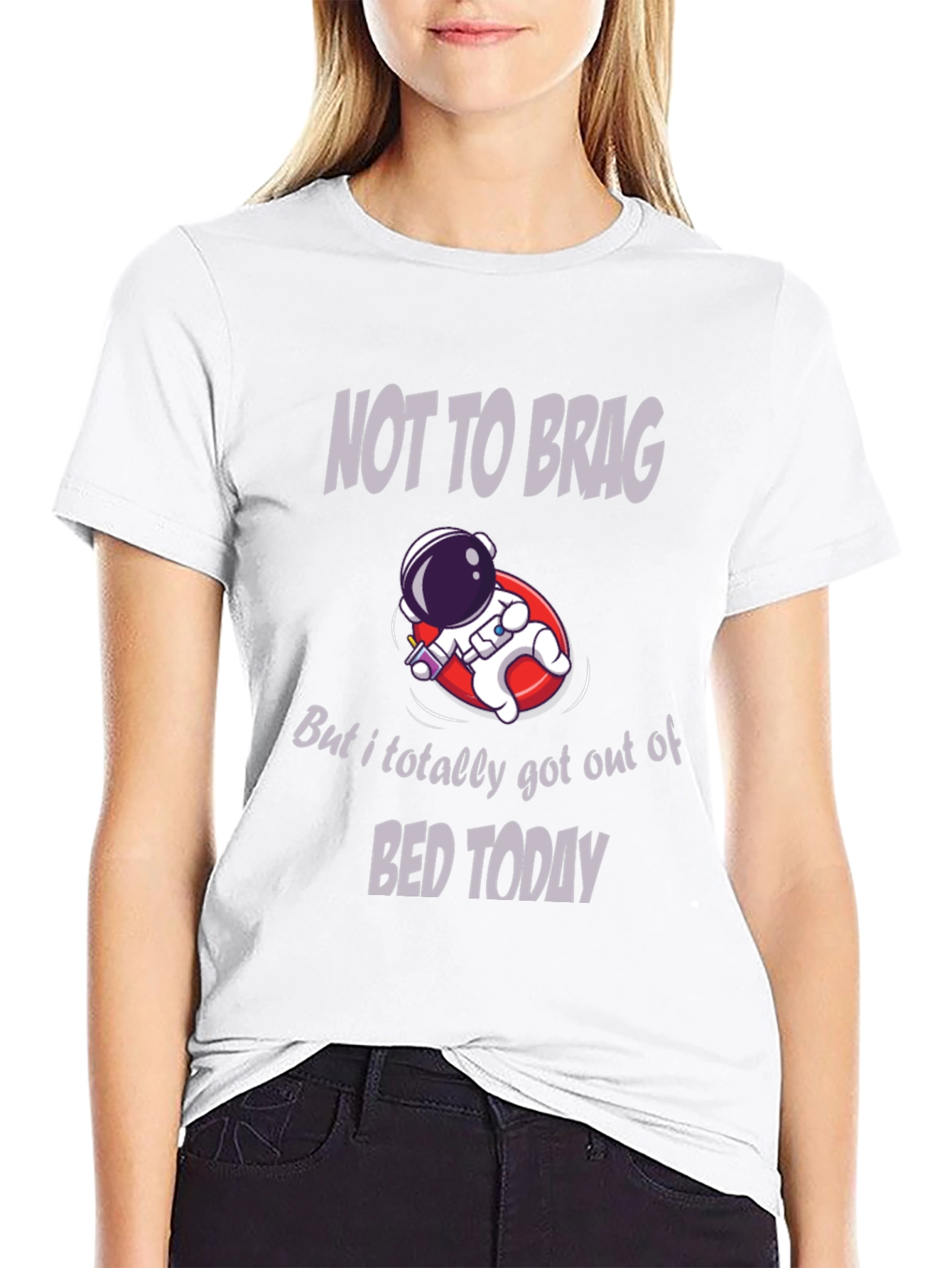 Humorous Astronaut T-Shirt: Not to Brag