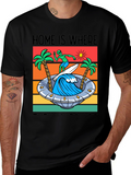 Alien Surfing UFO Waves T-Shirt