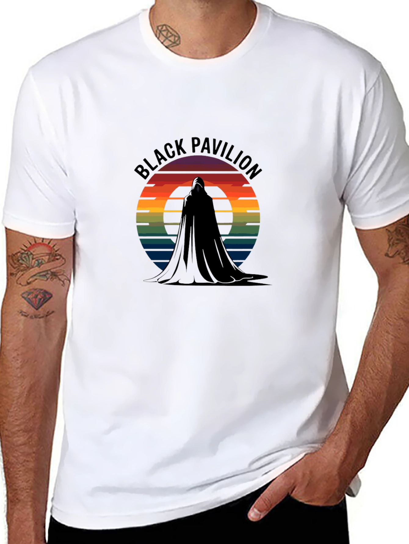 Black Pavilion Retro Graphic T-Shirt