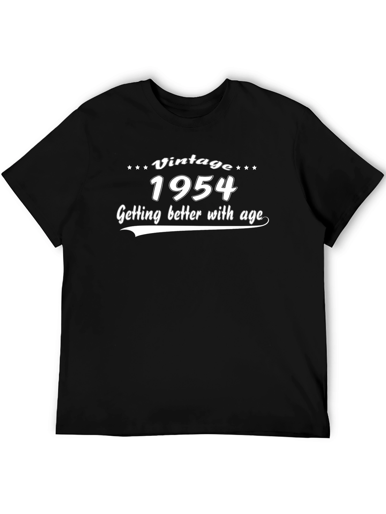 Vintage 1954 Getting Better With Age Black T-Shirt