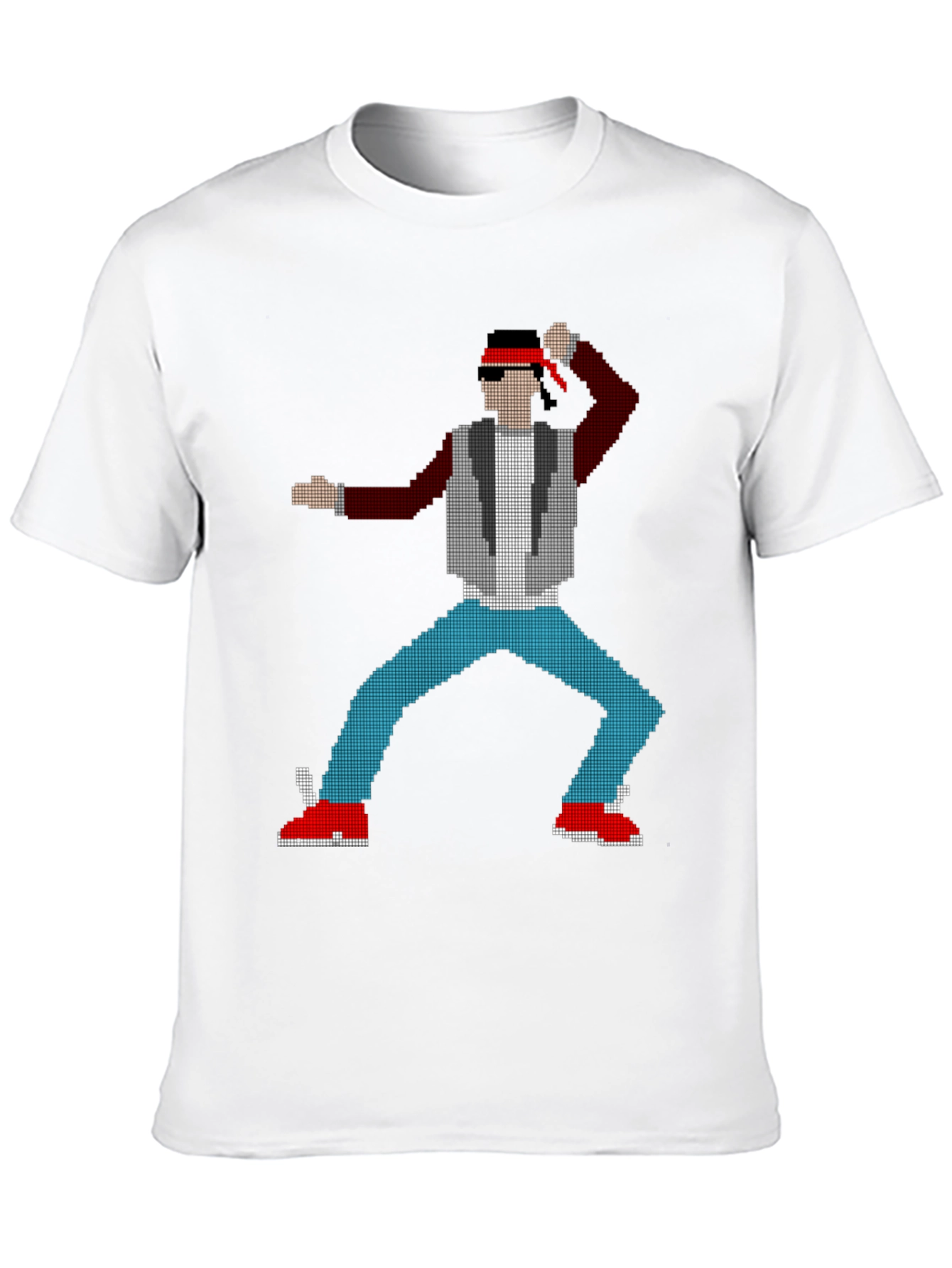 8-Bit Fighter Graphic Tee - Retro Gaming Style