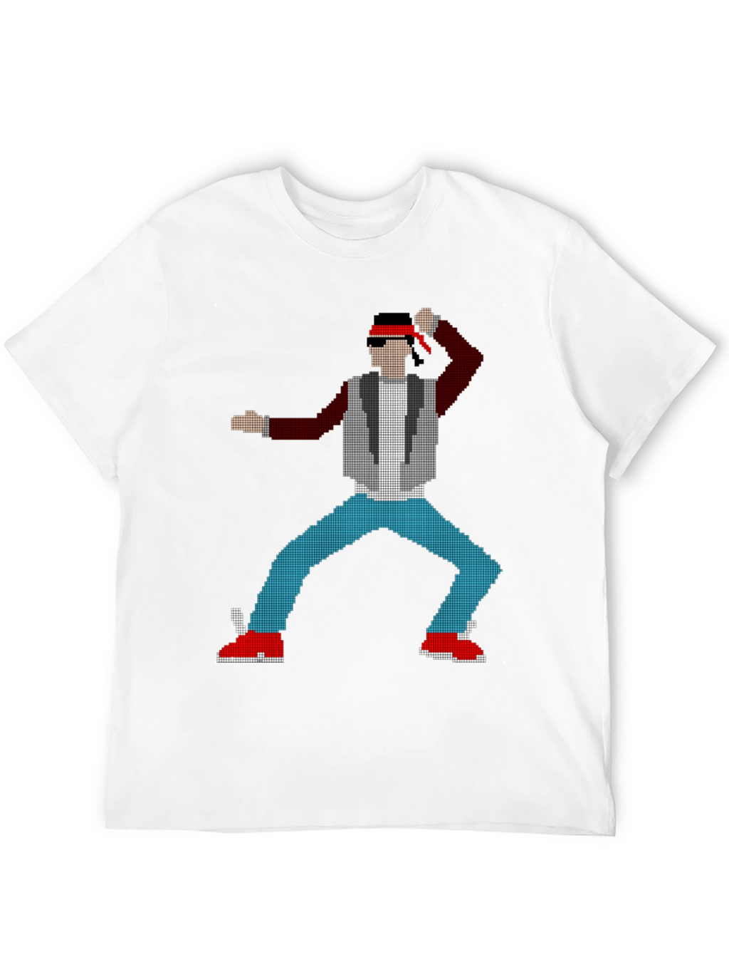 8-Bit Fighter Graphic Tee - Retro Gaming Style
