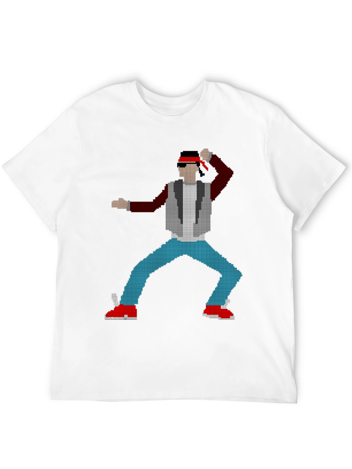 8-Bit Fighter Graphic Tee - Retro Gaming Style