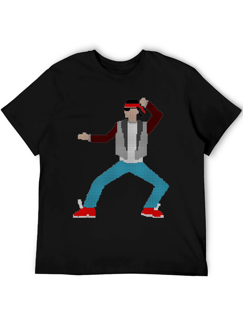 8-Bit Fighter Graphic Tee - Retro Gaming Style