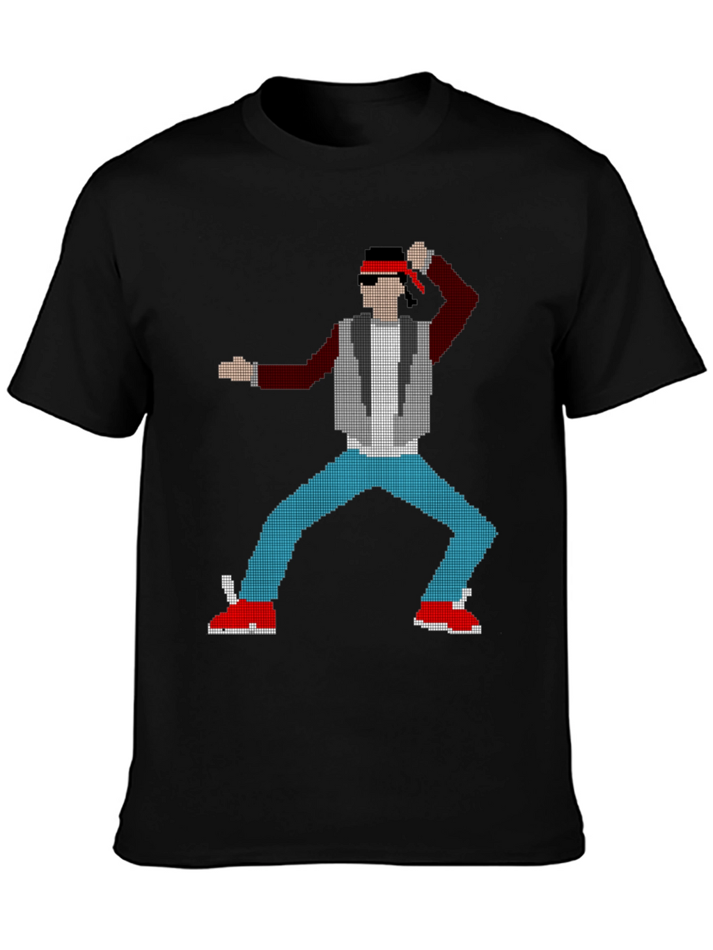 8-Bit Fighter Graphic Tee - Retro Gaming Style