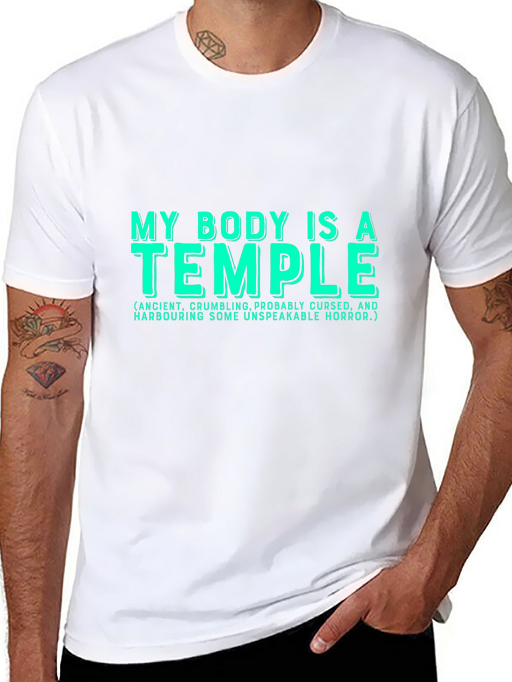 Funny My Body is a Temple Graphic T-Shirt