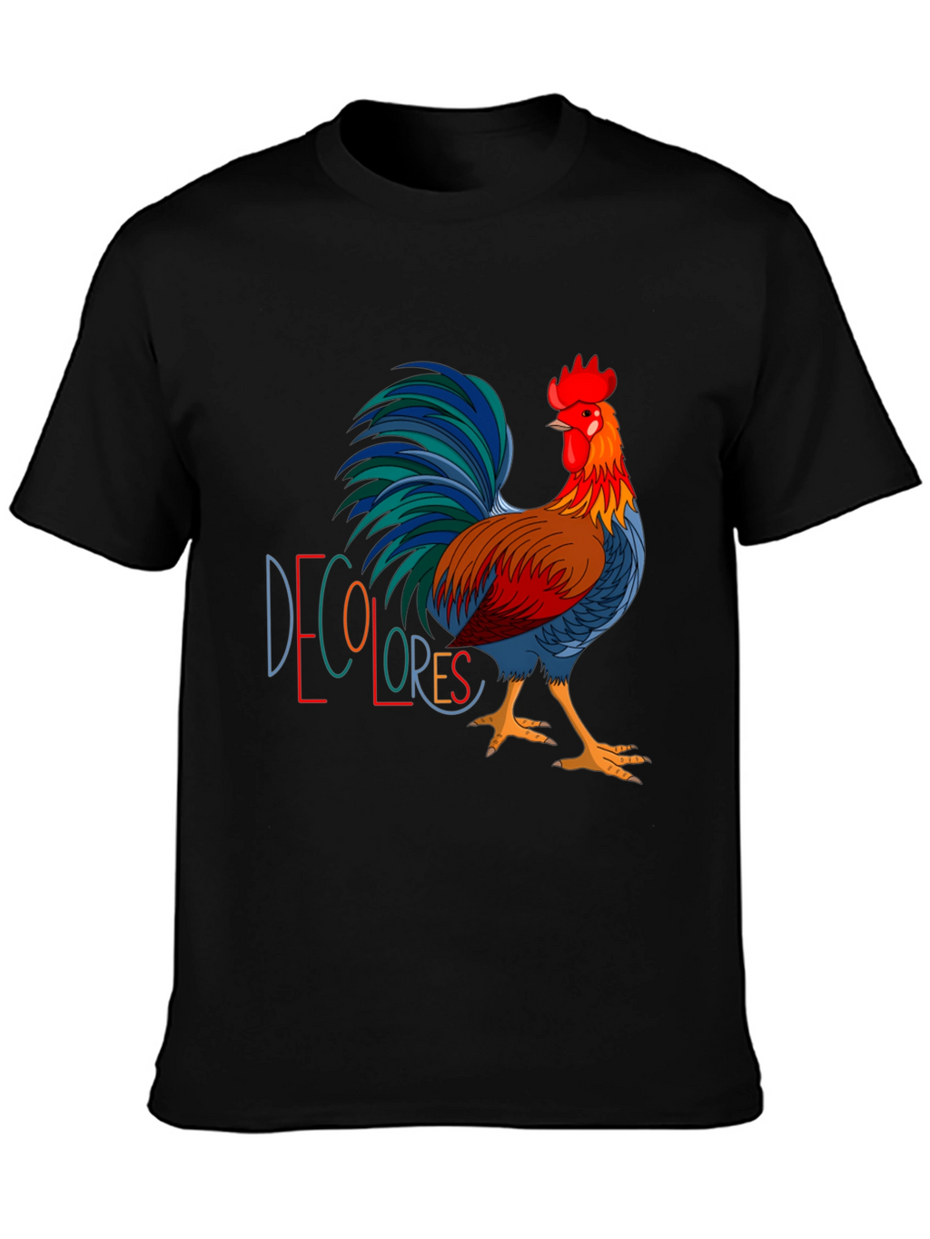 Colorful Rooster Graphic Tee
