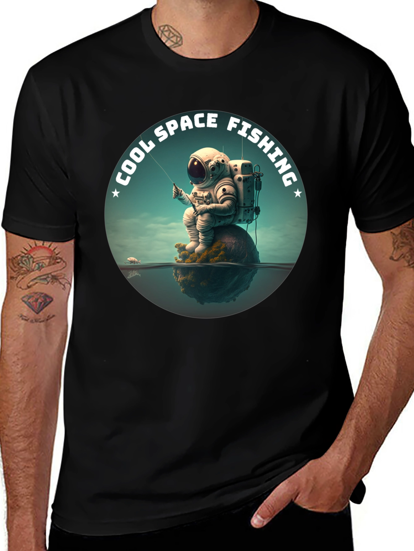 Cool Space Fishing T-Shirt