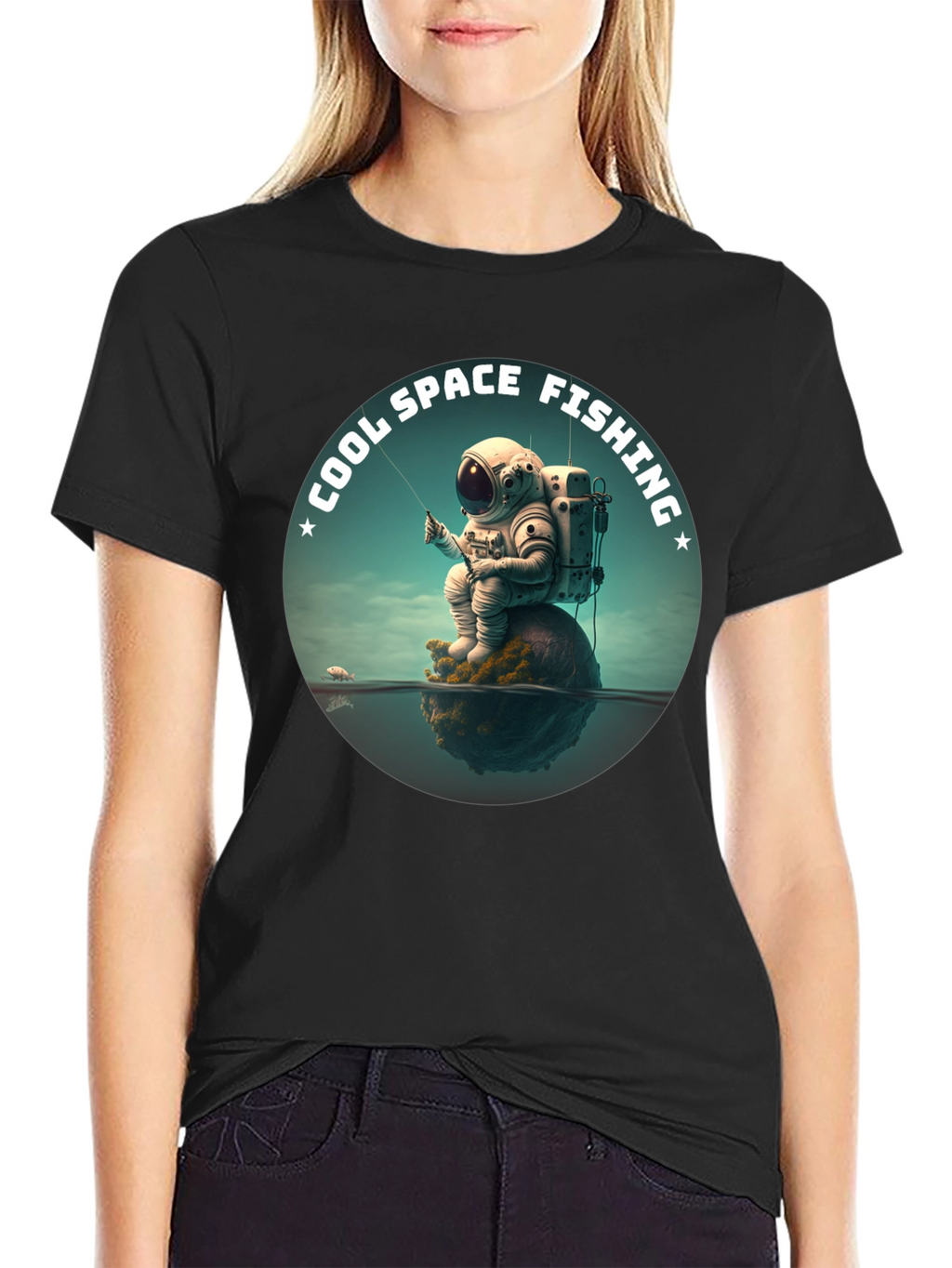 Cool Space Fishing T-Shirt