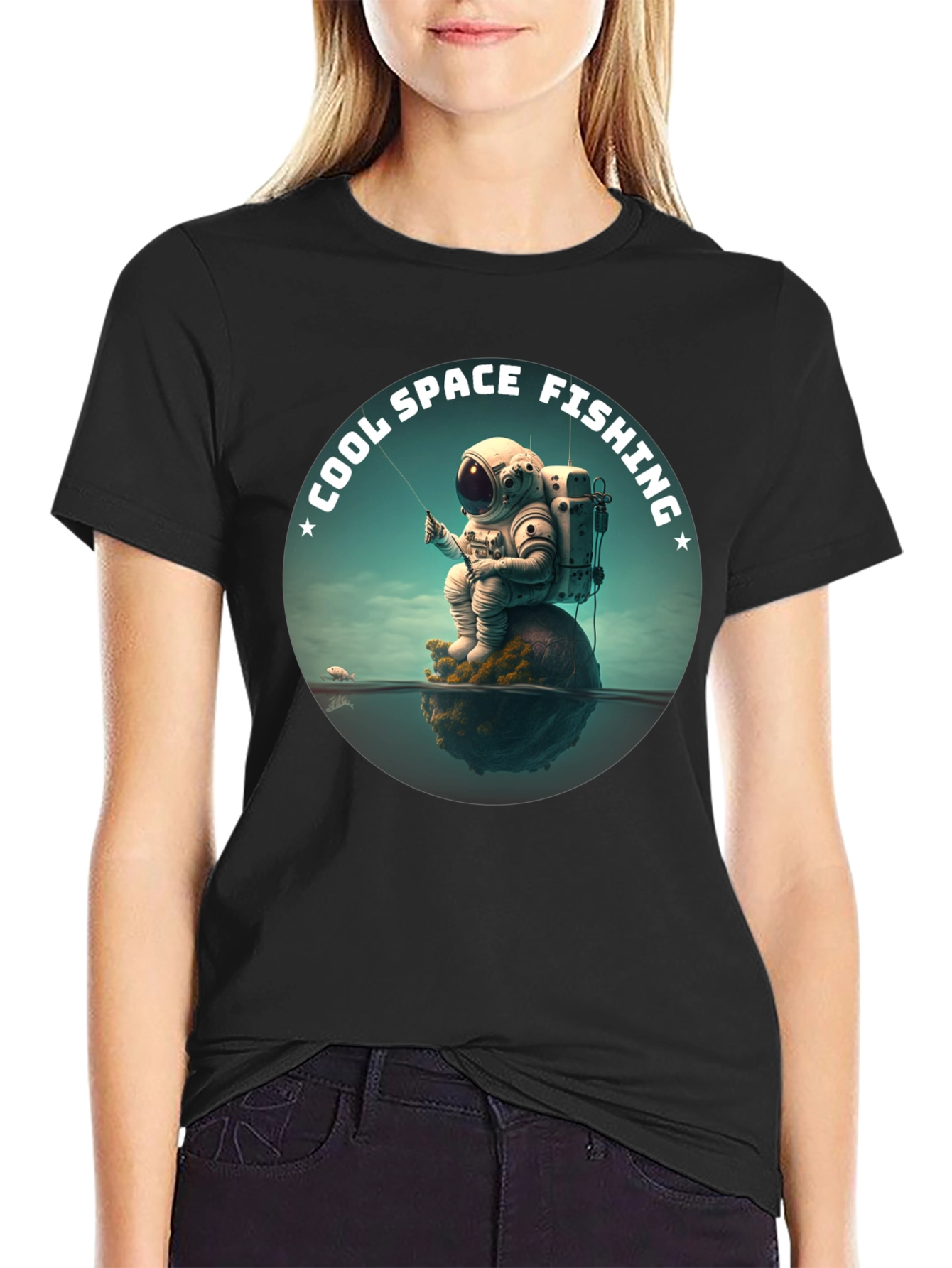 Cool Space Fishing T-Shirt